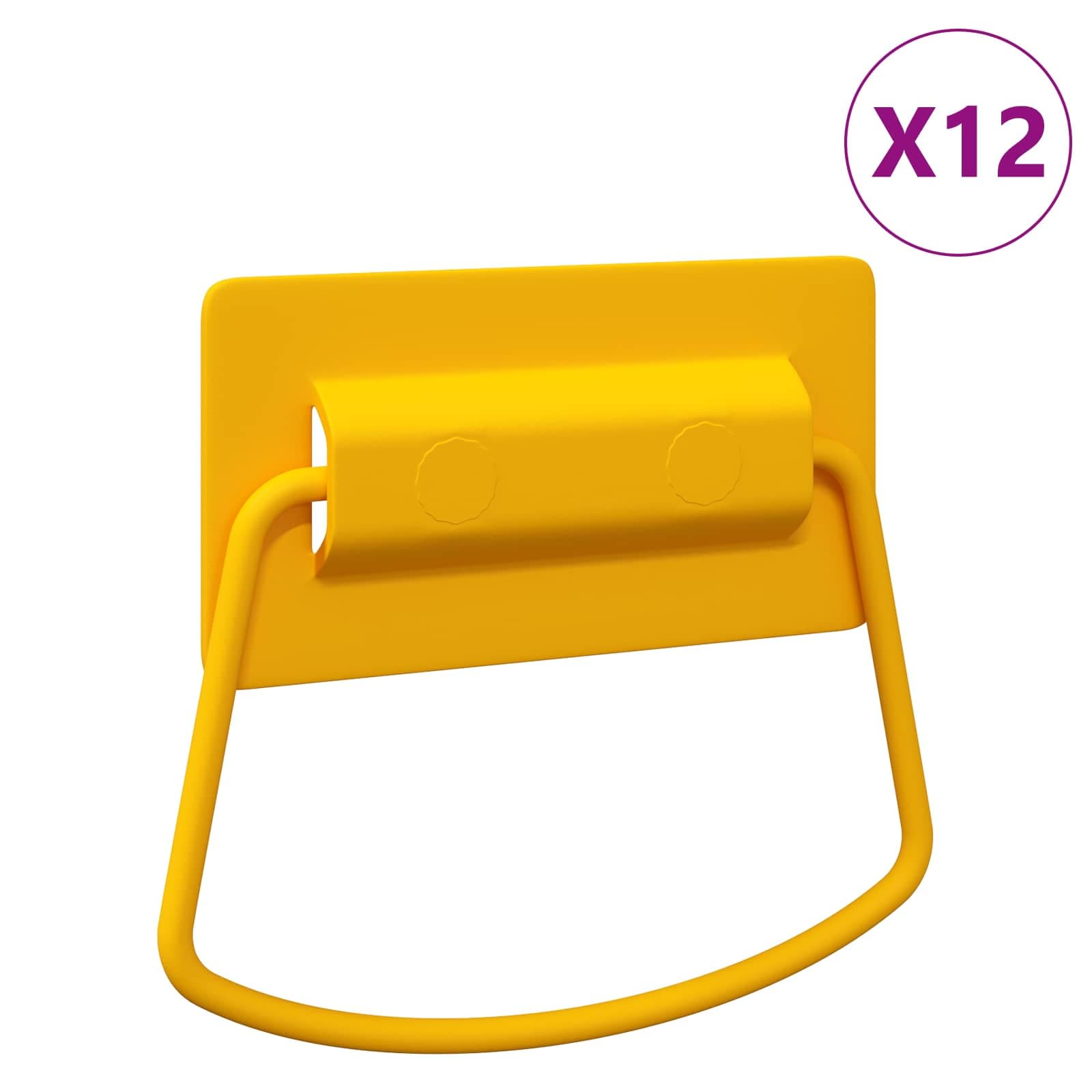 vidaXL Skåpshandtag 12 st Senapsgul 85 x 45 mm Metall