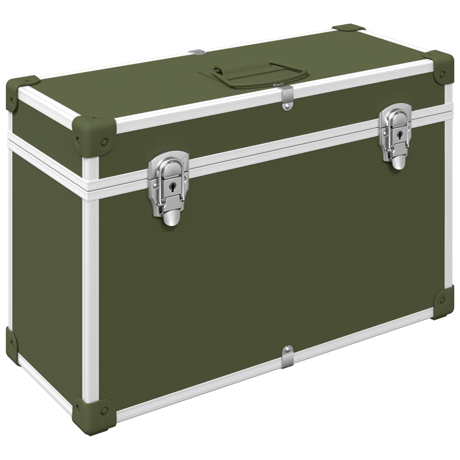 vidaXL Skåpshandtag 2 st Olivgrön 85 x 45 mm Metall