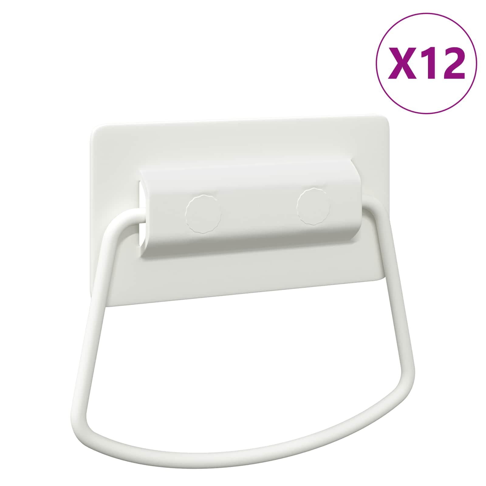 vidaXL Skåpshandtag 12 st Vit 85 x 45 mm Metall