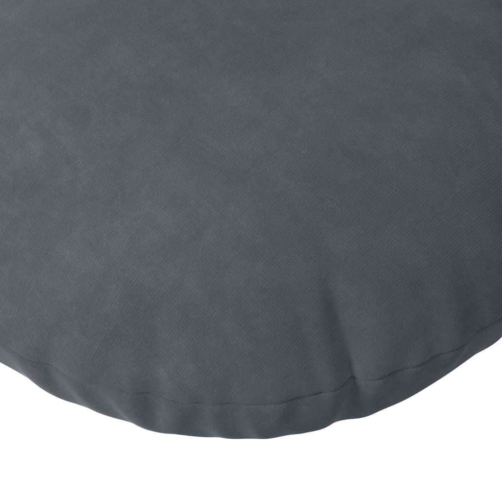vidaXL Sittkuddar 2 st Mörkgrå Ø 40 x 13 cm Sammet