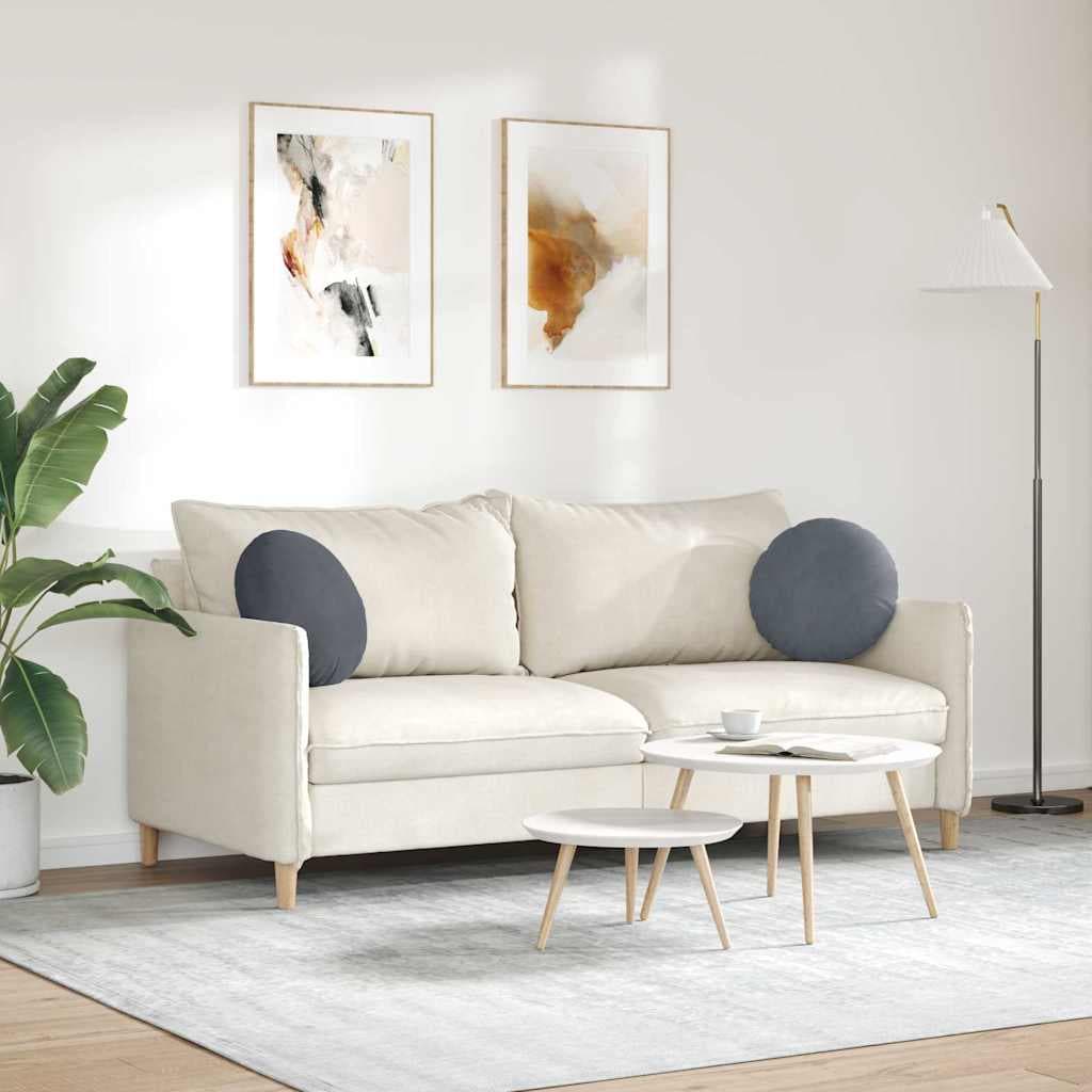 vidaXL Sittkuddar 2 st Mörkgrå Ø 40 x 13 cm Sammet