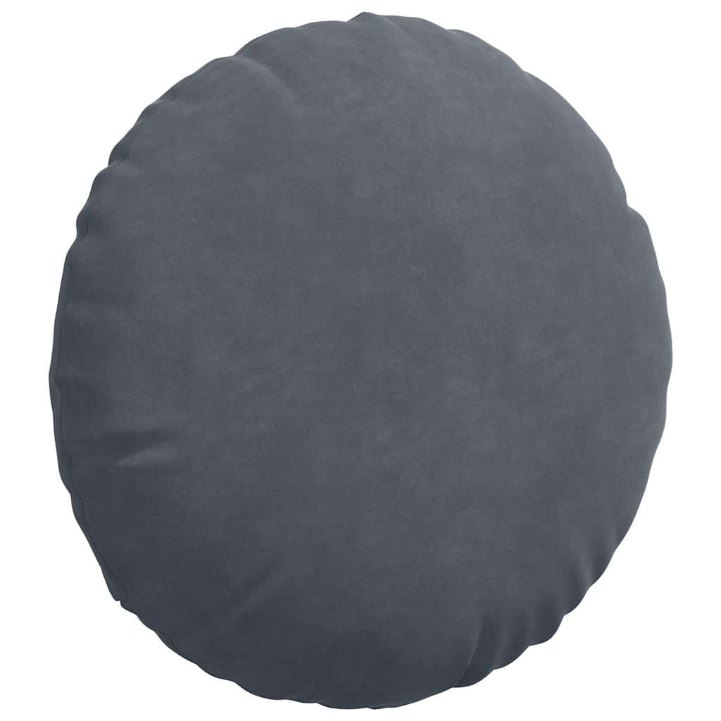 vidaXL Sittkuddar 2 st Mörkgrå Ø 40 x 13 cm Sammet
