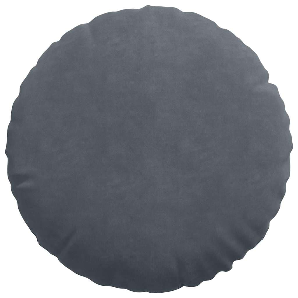 vidaXL Sittkuddar 2 st Mörkgrå Ø 40 x 13 cm Sammet