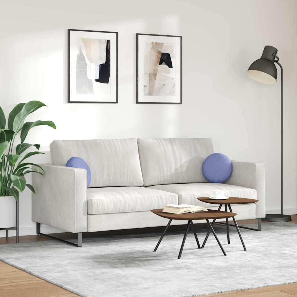 vidaXL Sittkuddar 2 st Tyg Jeansblå Ø30 x 13 cm