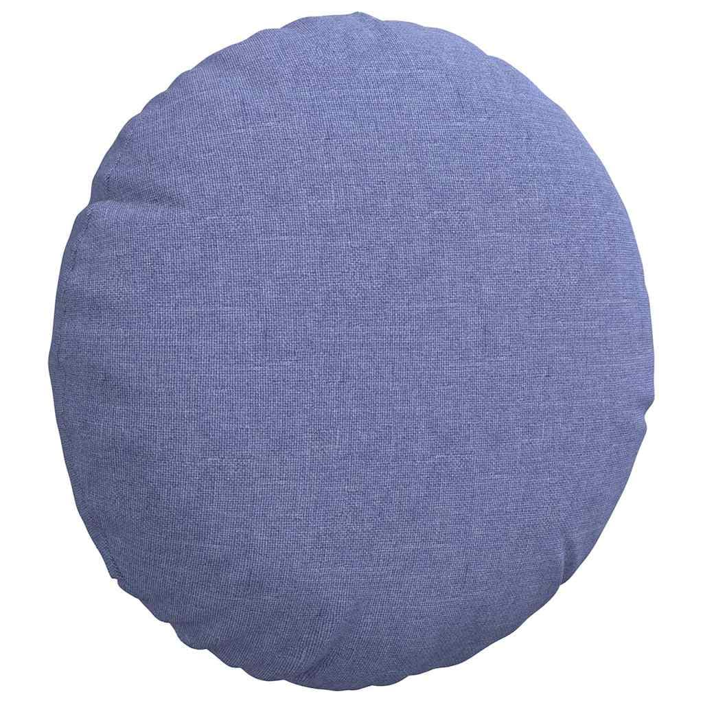 vidaXL Sittkuddar 2 st Tyg Jeansblå Ø30 x 13 cm