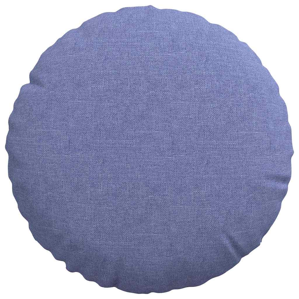 vidaXL Sittkuddar 2 st Tyg Jeansblå Ø30 x 13 cm