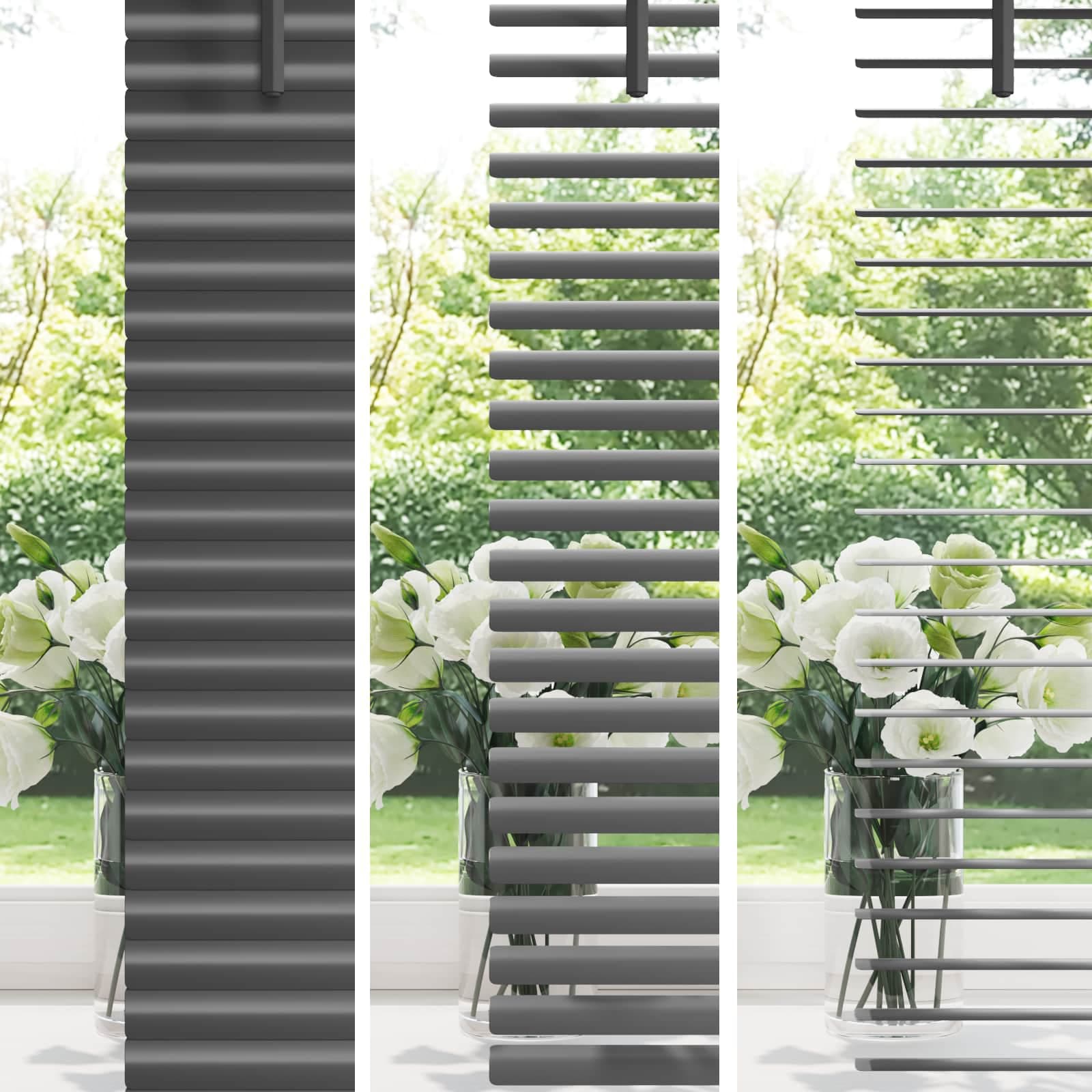 vidaXL Persienn Silvergrå 213 x 50 cm 25 mm PVC