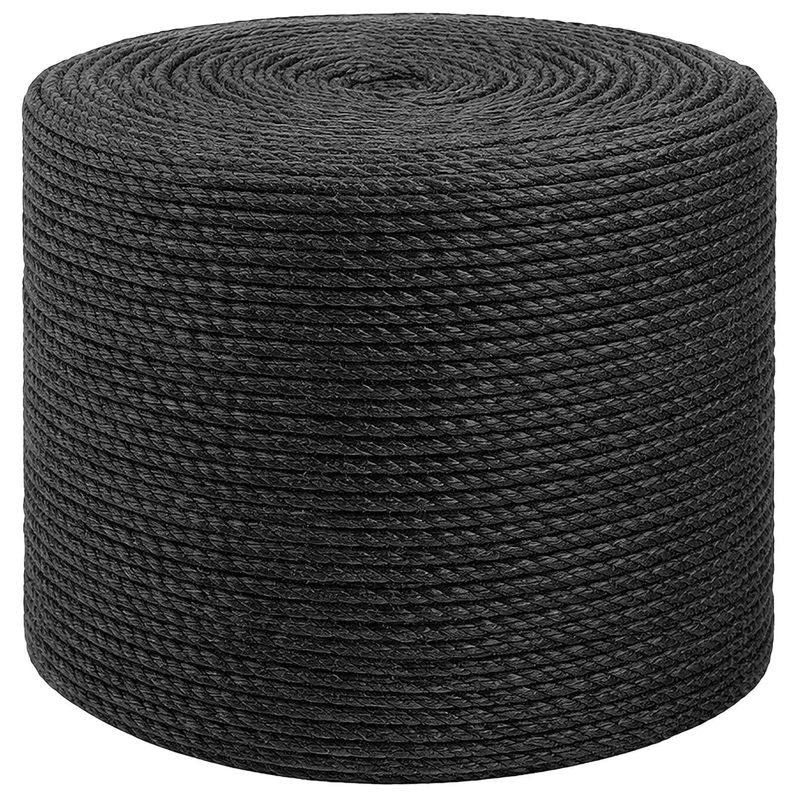 vidaXL Juterep 60 mm 100 m Svart 100% Tossa jute
