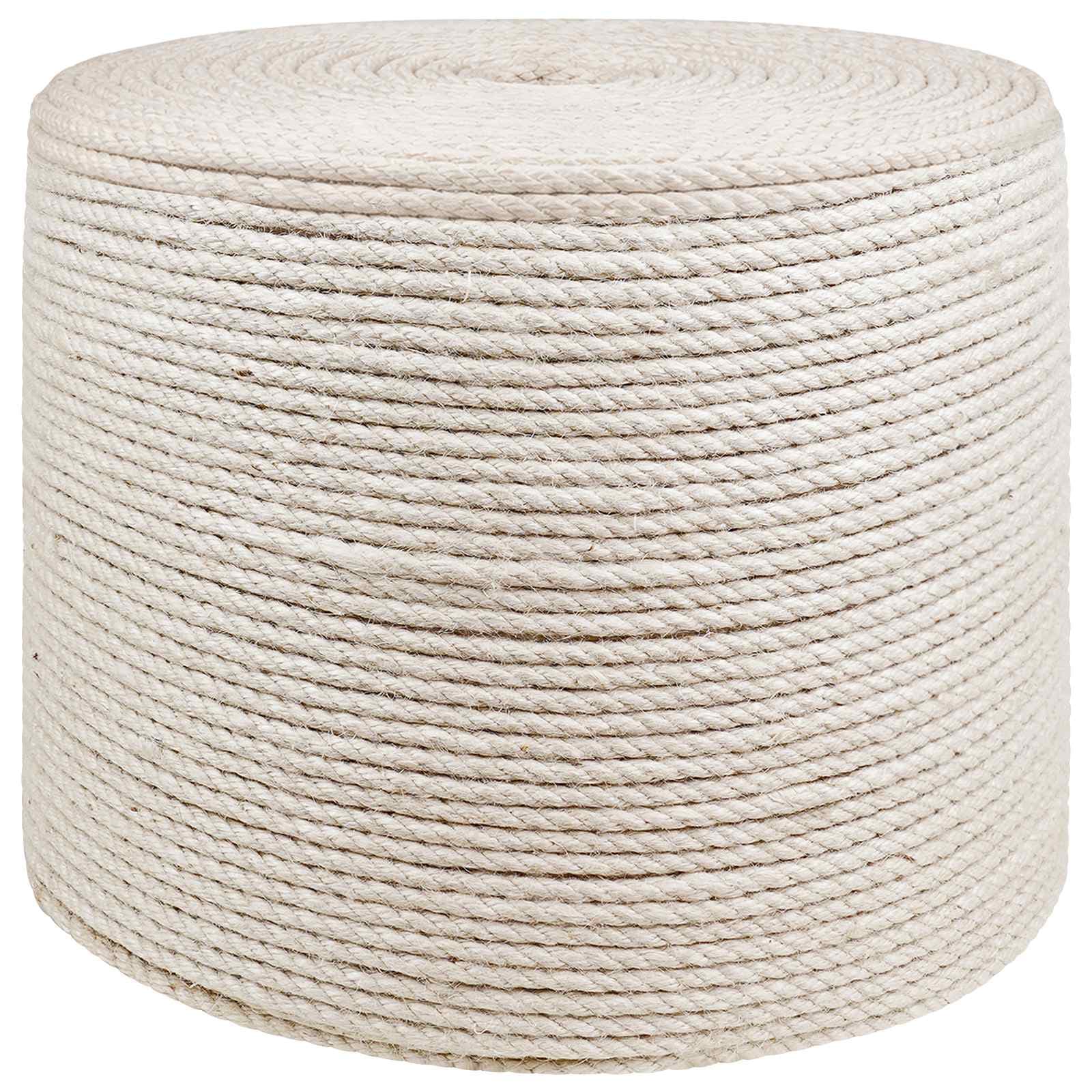 vidaXL Juterep 80 mm 50 m Vit 100% Tossa jute