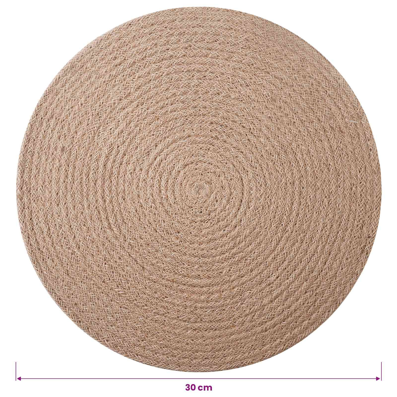 vidaXL Jute Placemats 4 st Naturlig 100% Tossa Jute