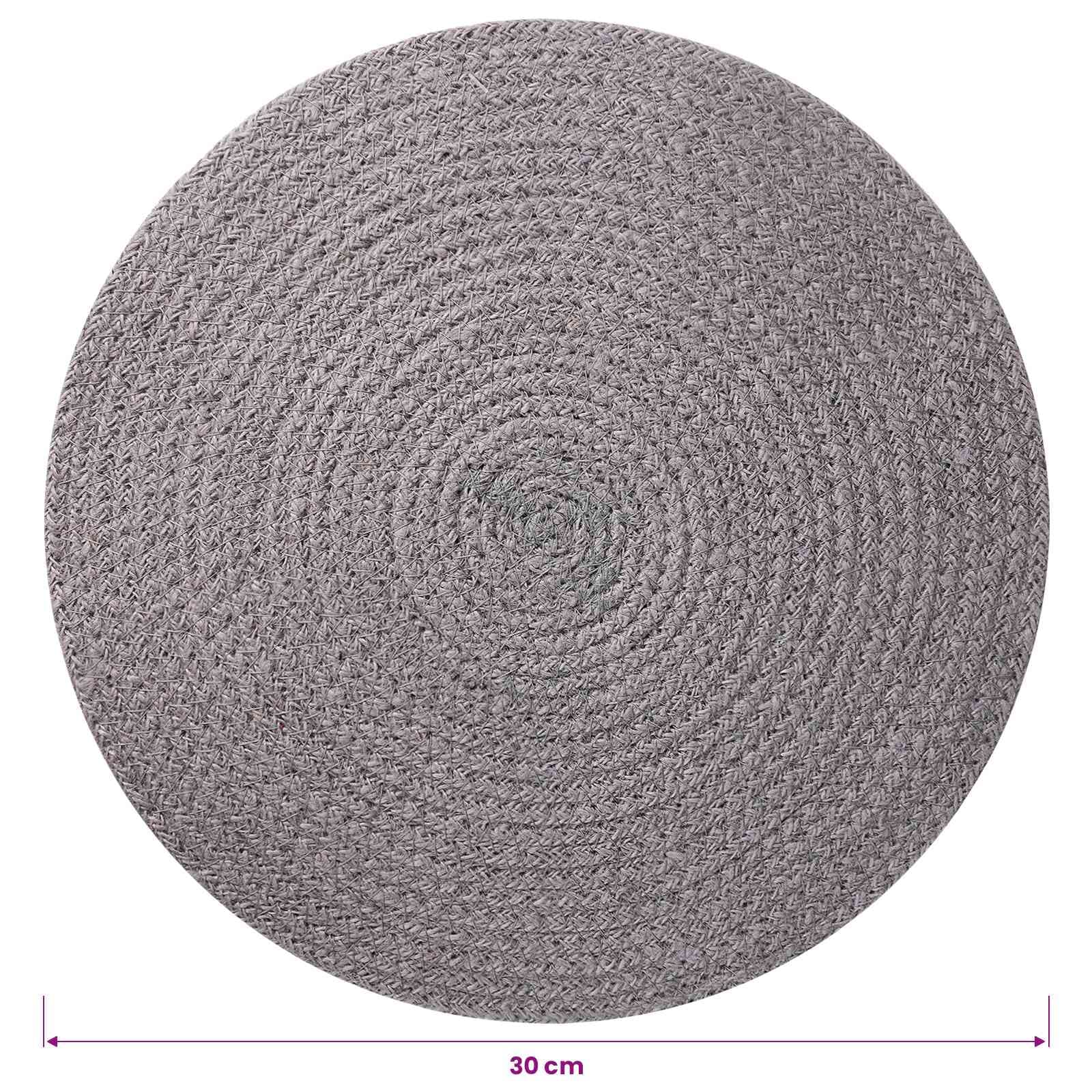 vidaXL Jute Placemats 4 st Grå 100% Tossa Jute