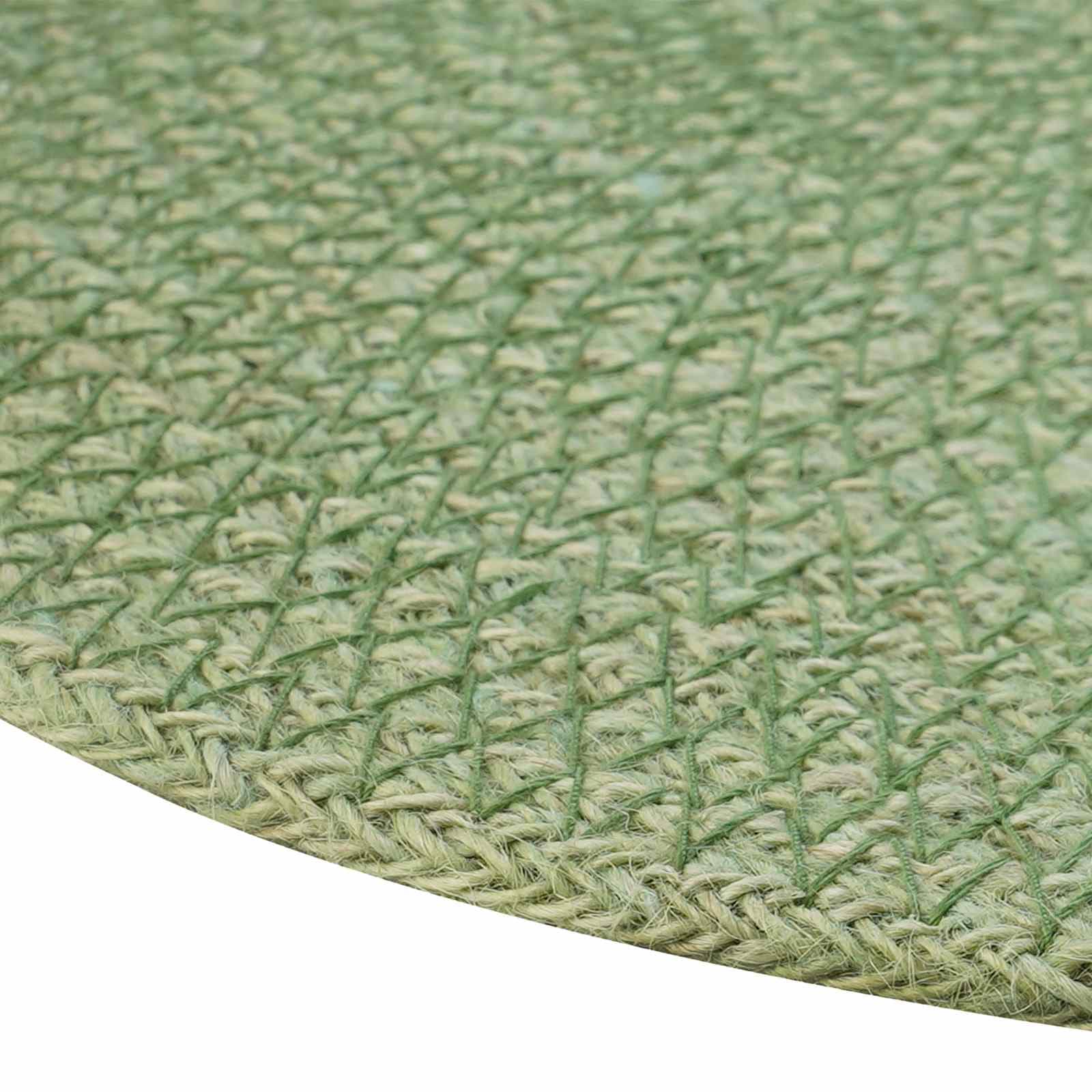 vidaXL Jute Placemats 4 st Olivgrön 100% Tossa Jute