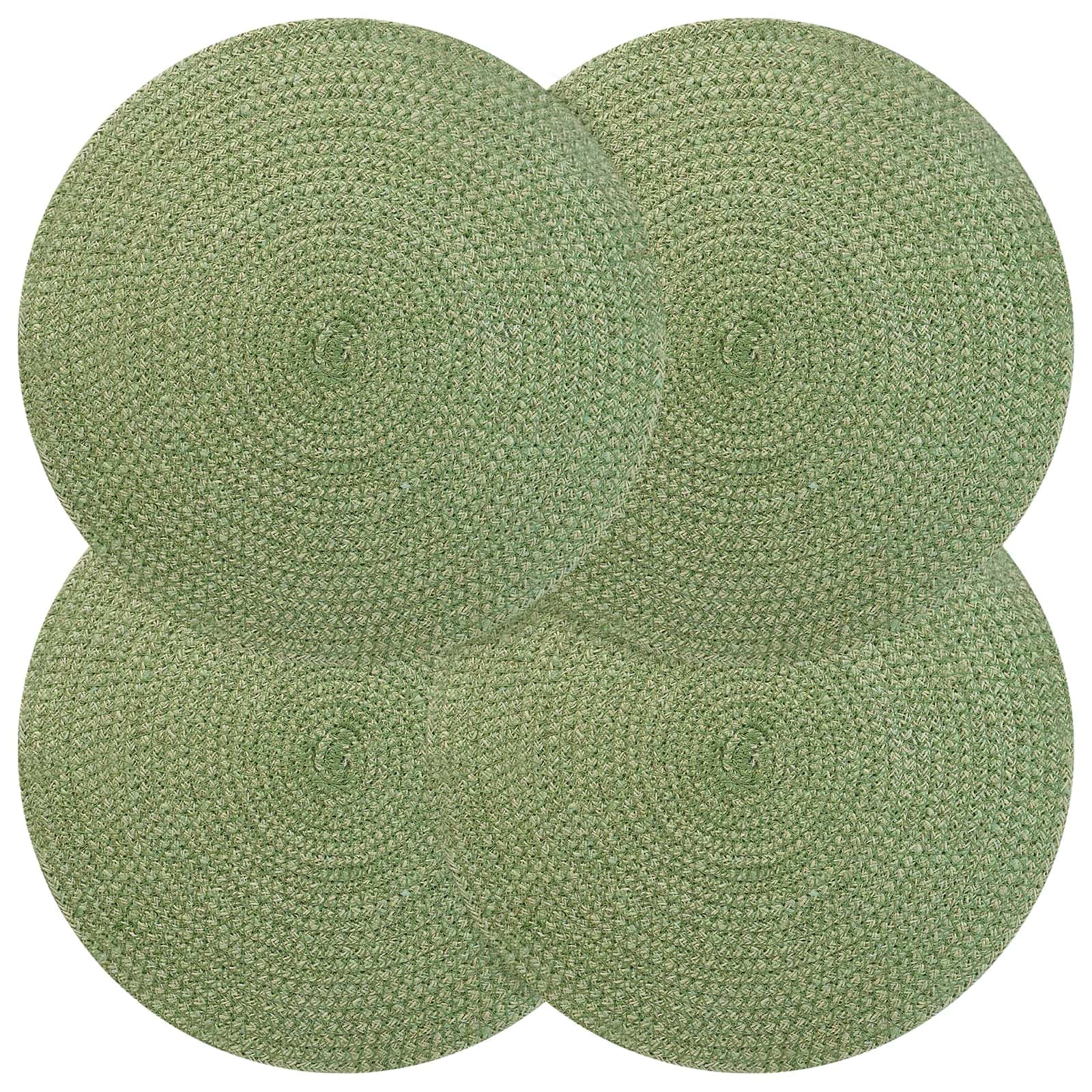 vidaXL Jute Placemats 4 st Olivgrön 100% Tossa Jute