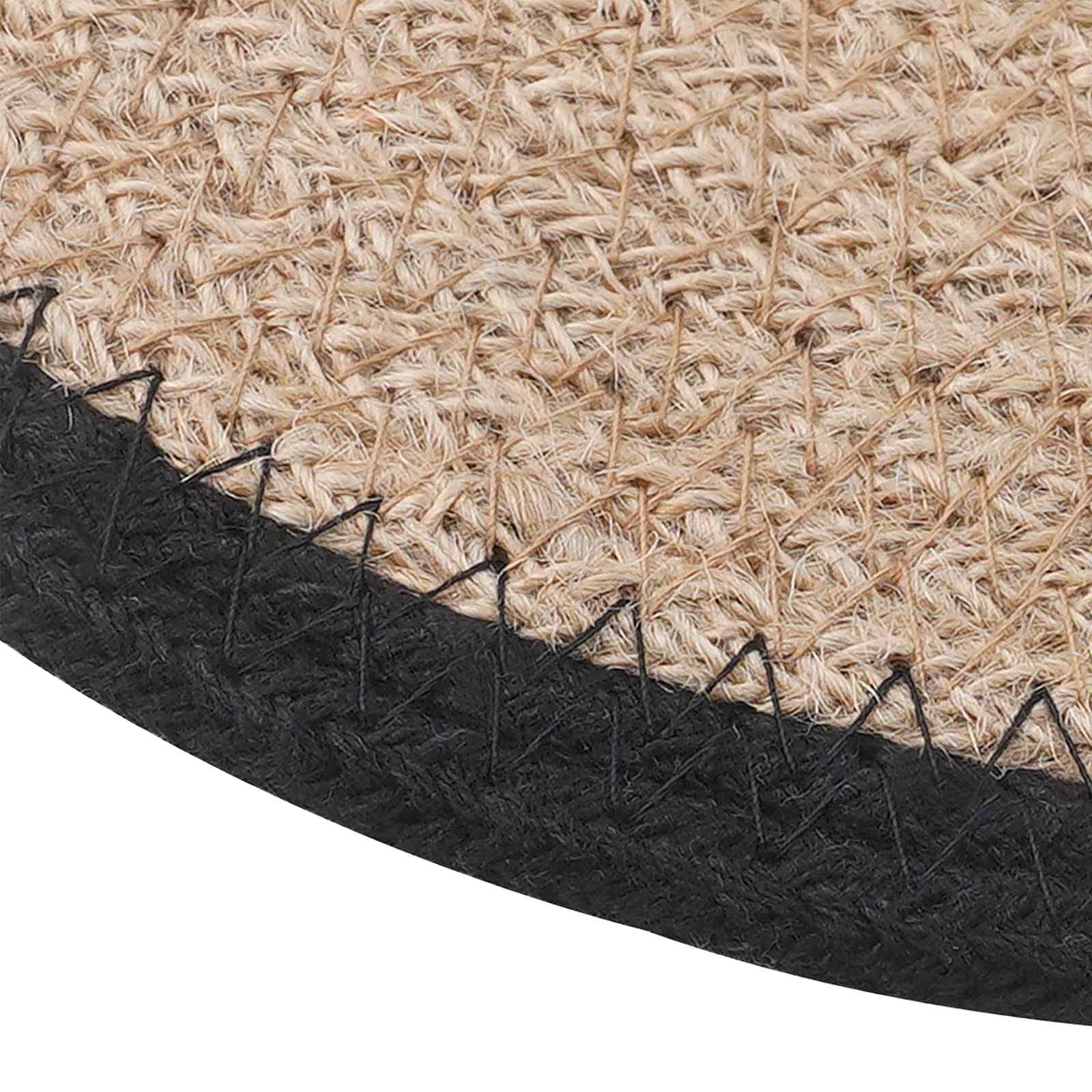 vidaXL Jute Placemats 6 st Naturlig och svart 100% Tossa Jute
