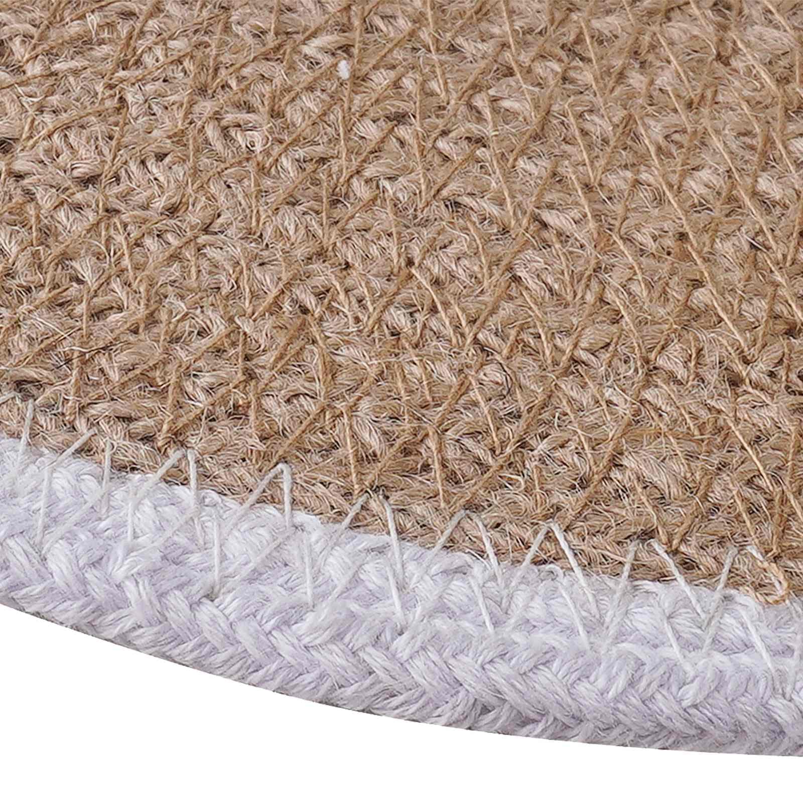 vidaXL Jute Placemats 6 st Naturlig och vit 100% Tossa Jute
