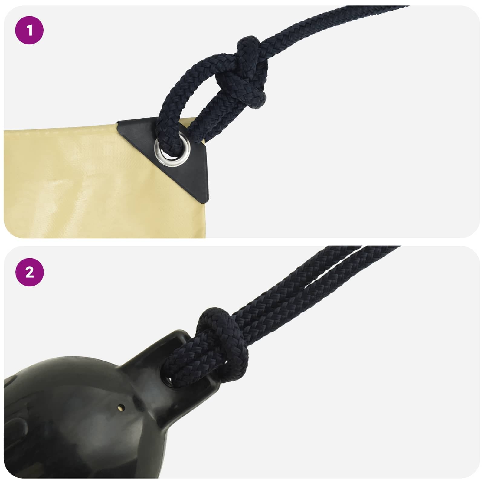 vidaXL Båtsnöre 16 mm 6 m Kungsblå Polyester