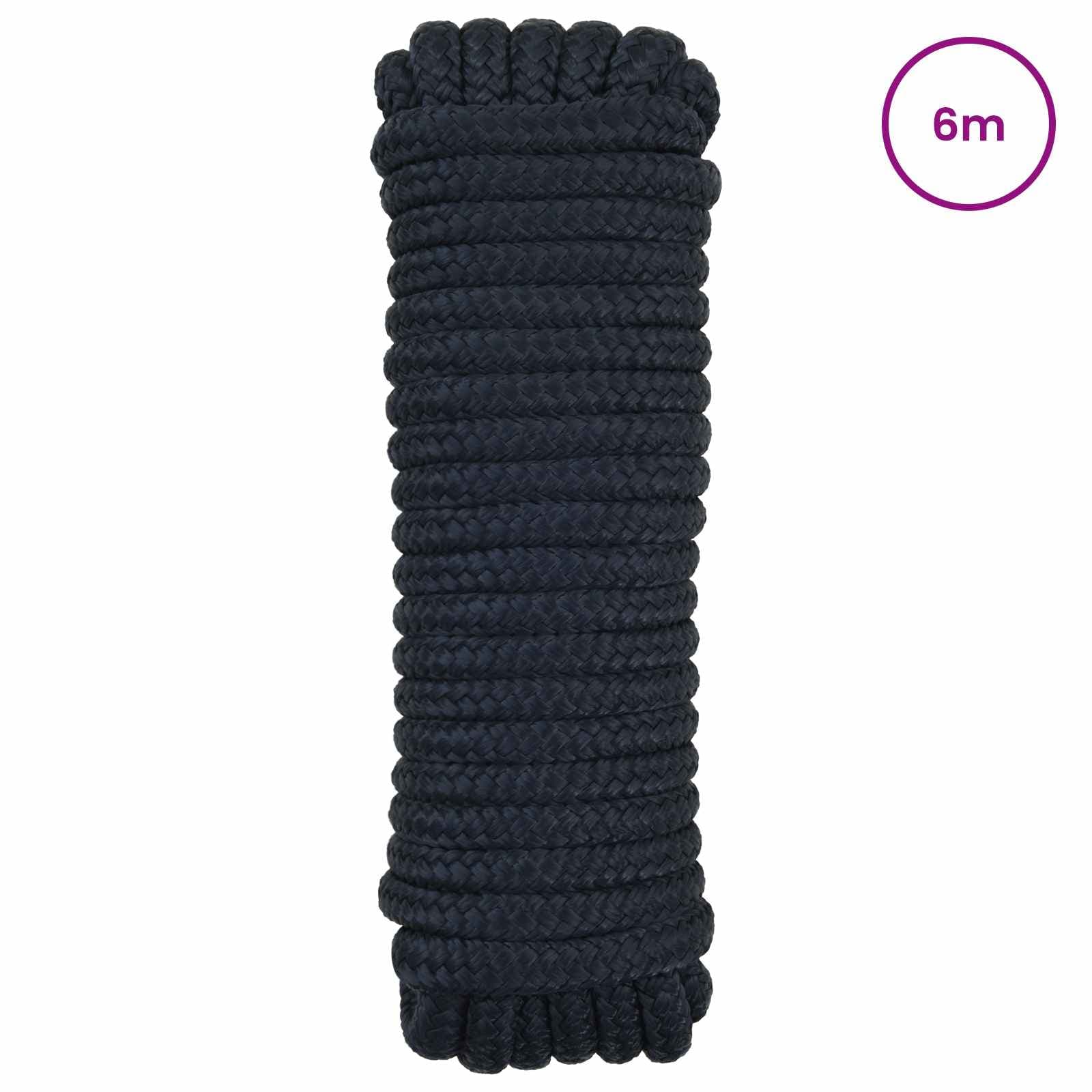vidaXL Båtsnöre 16 mm 6 m Kungsblå Polyester