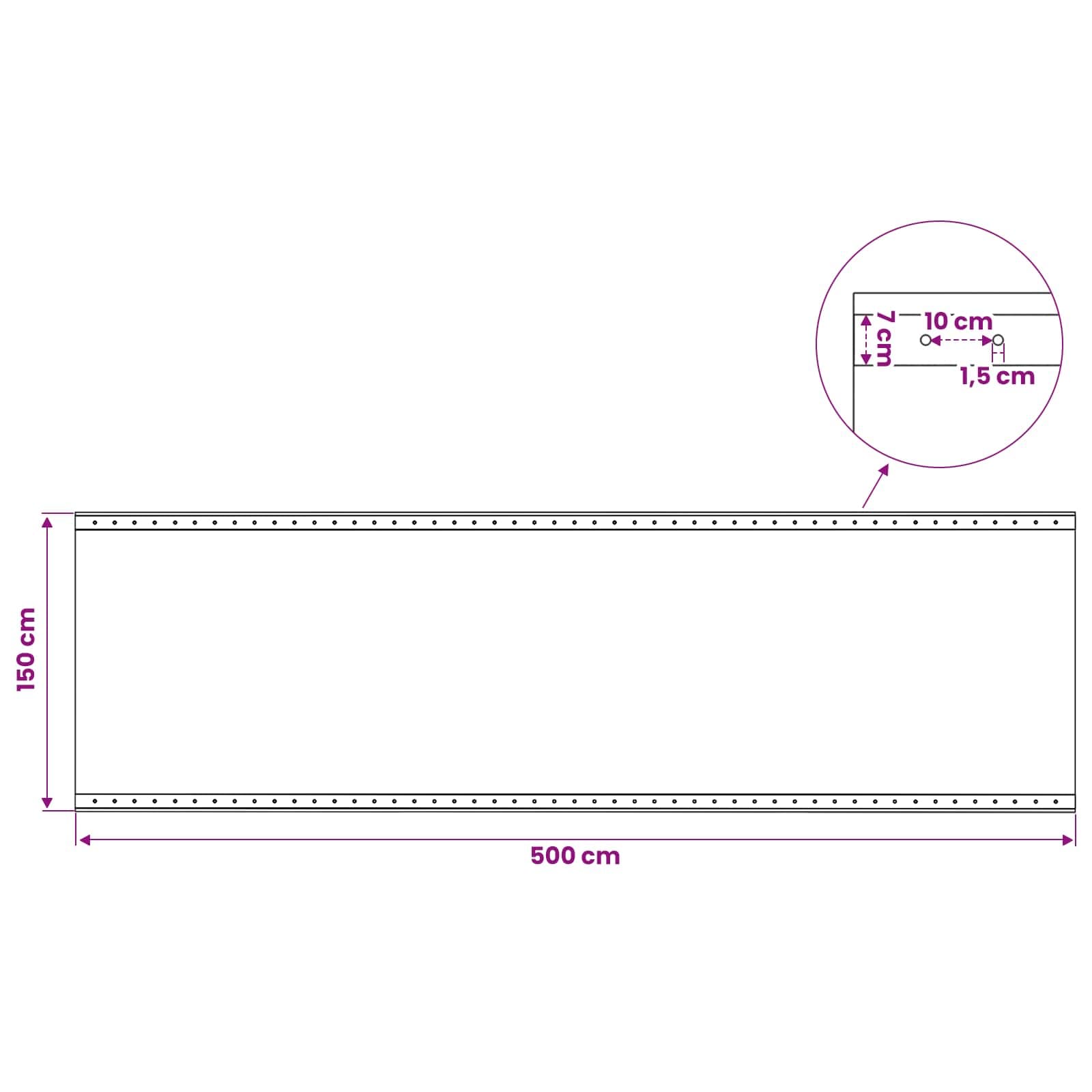 vidaXL Leno presenning Grön 1,5 x 5 m 260 gsm PE