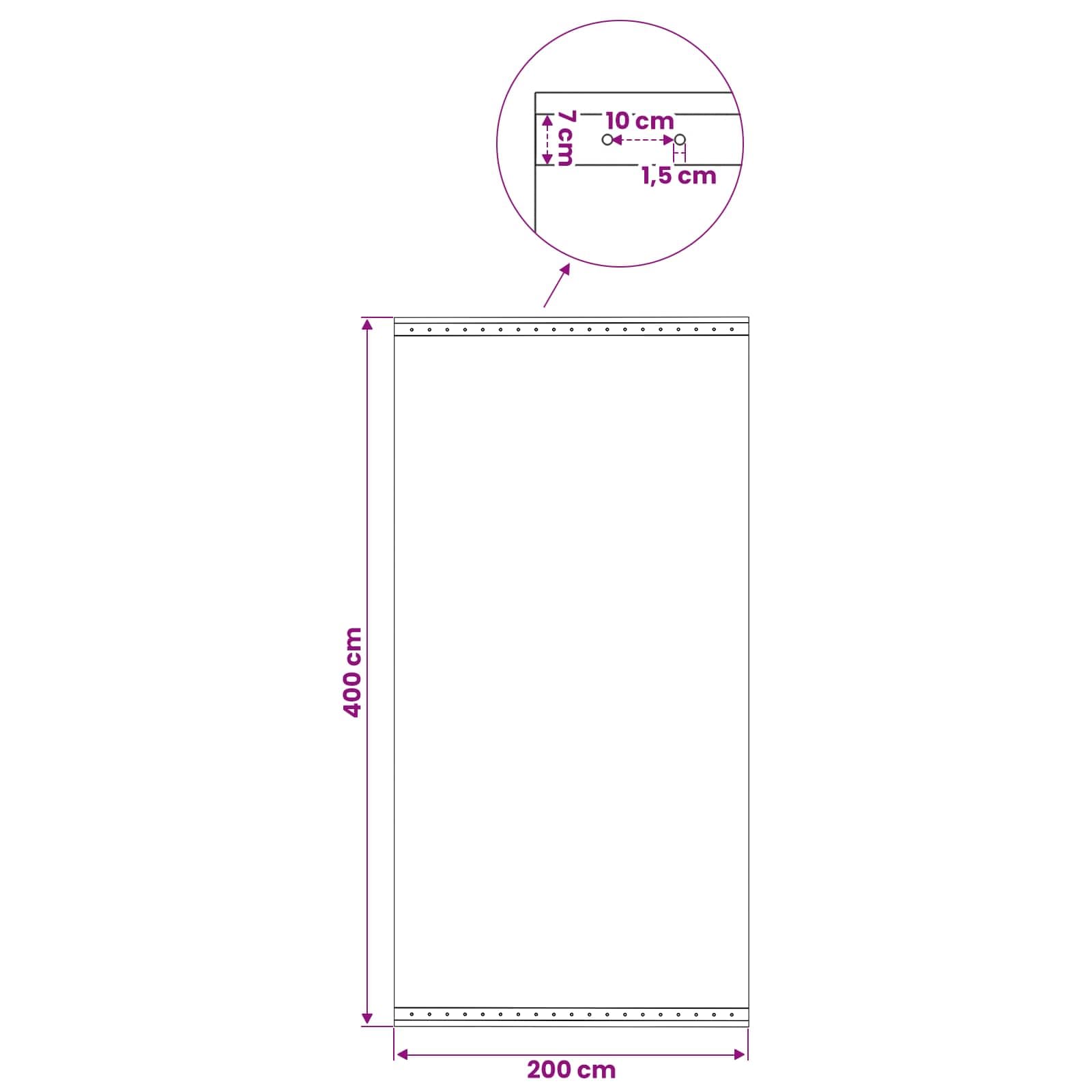 vidaXL Leno presenning Grön 4 x 2 m 260 gsm PE