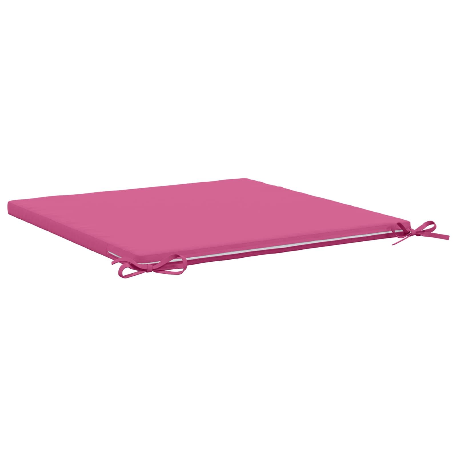 vidaXL 1-delad Sittdyna SOEST 100% Polyester Rosa 60 x 60 x 3 cm