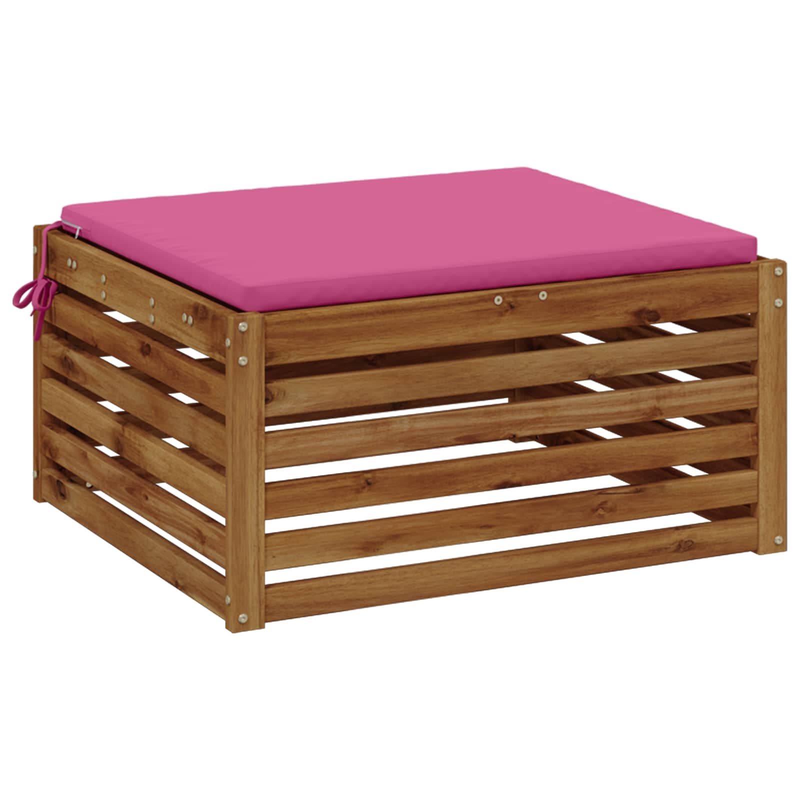 vidaXL 1-delad Sittdyna SOEST 100% Polyester Rosa 60 x 60 x 3 cm
