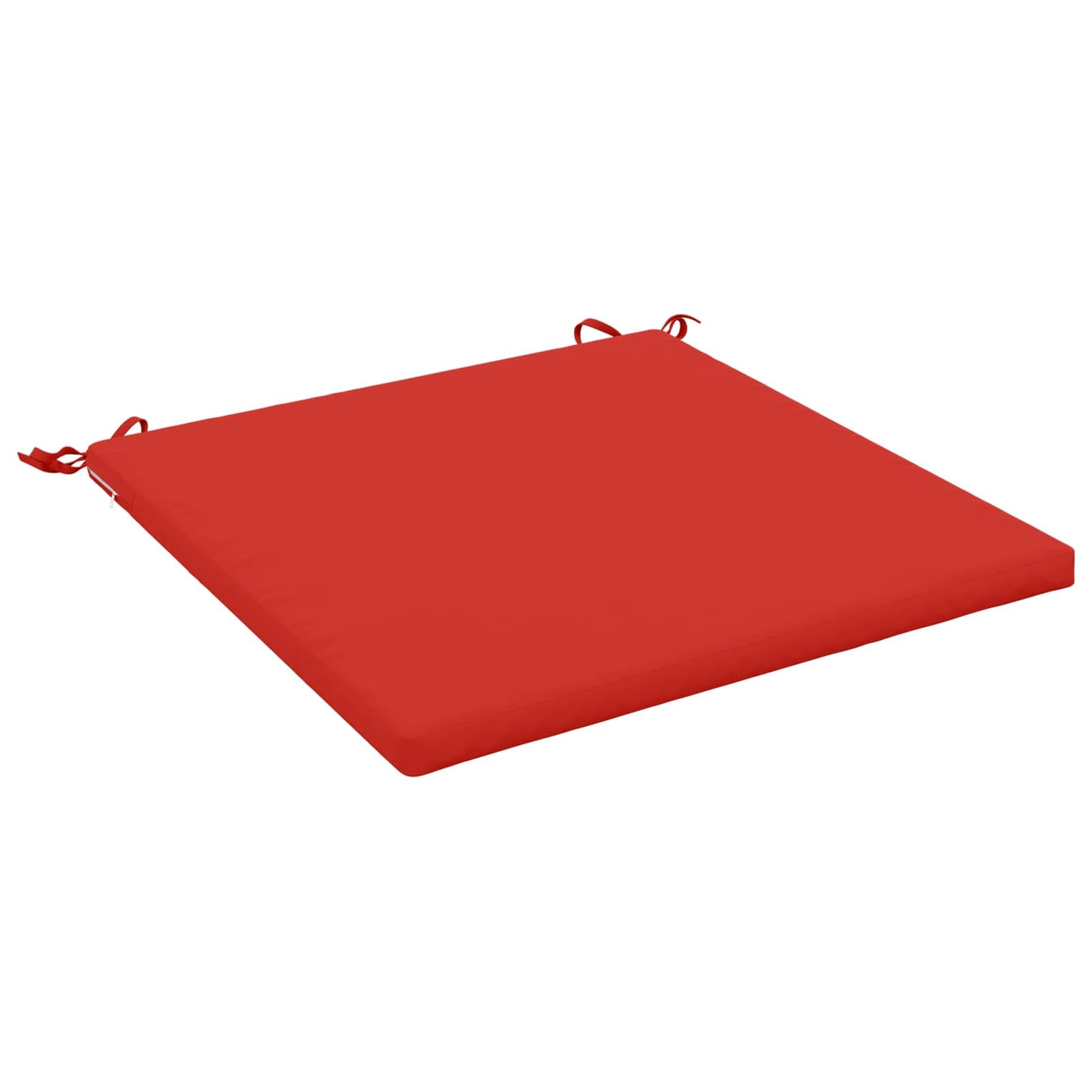 vidaXL 1-delad Sittdyna SOEST 100% Polyester Röd 80 x 80 x 3 cm