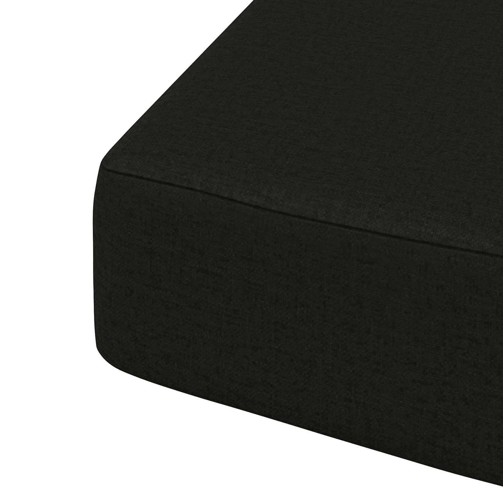 vidaXL 1-delad Sittkudde SOEST 100% Polyester Svart 45 x 45 x 7 cm
