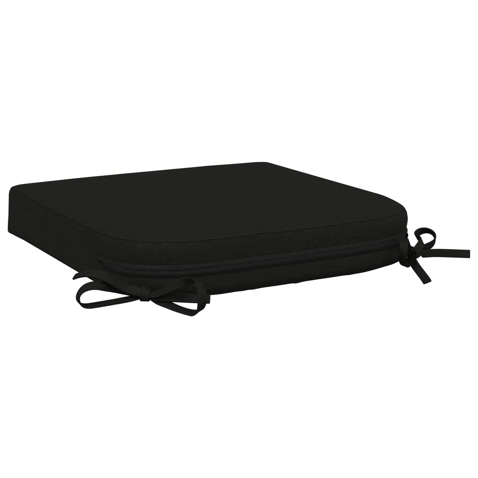 vidaXL 1-delad Sittkudde SOEST 100% Polyester Svart 45 x 45 x 7 cm