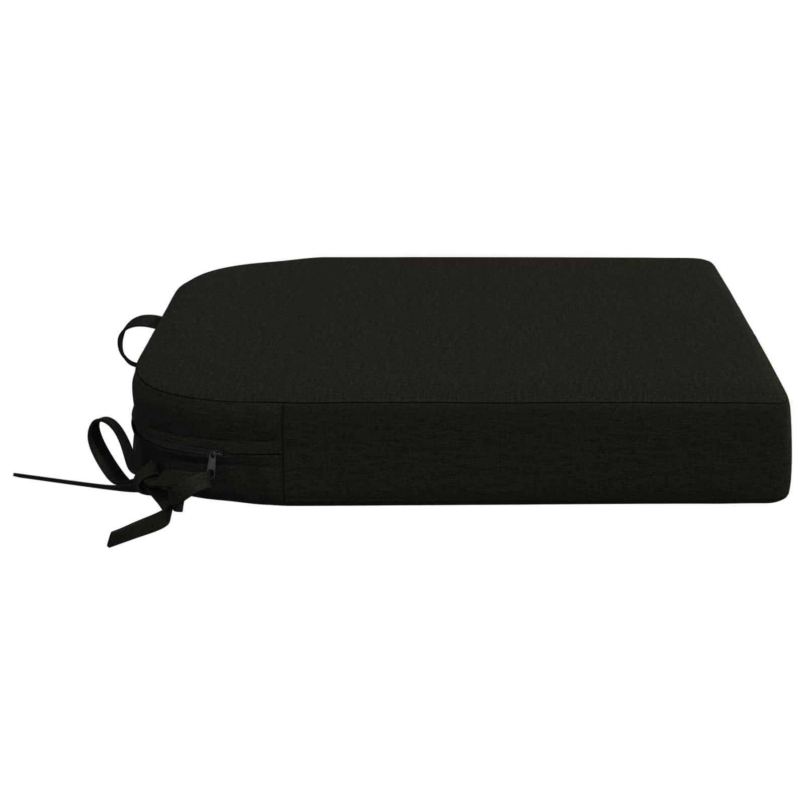 vidaXL 1-delad Sittkudde SOEST 100% Polyester Svart 45 x 45 x 7 cm