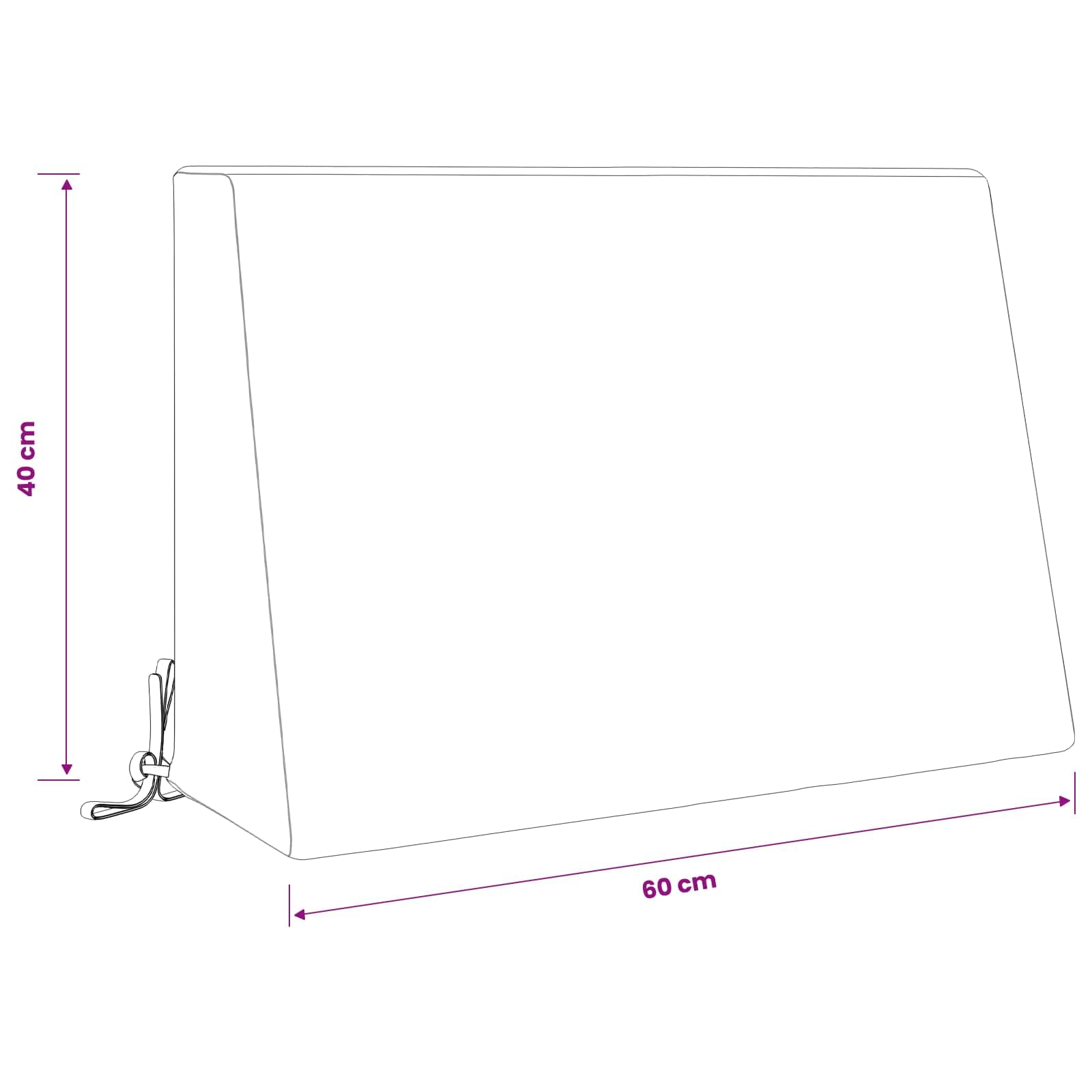 vidaXL Ryggkudde SOEST 100% Polyester Grå 60 x 20 x 40 cm