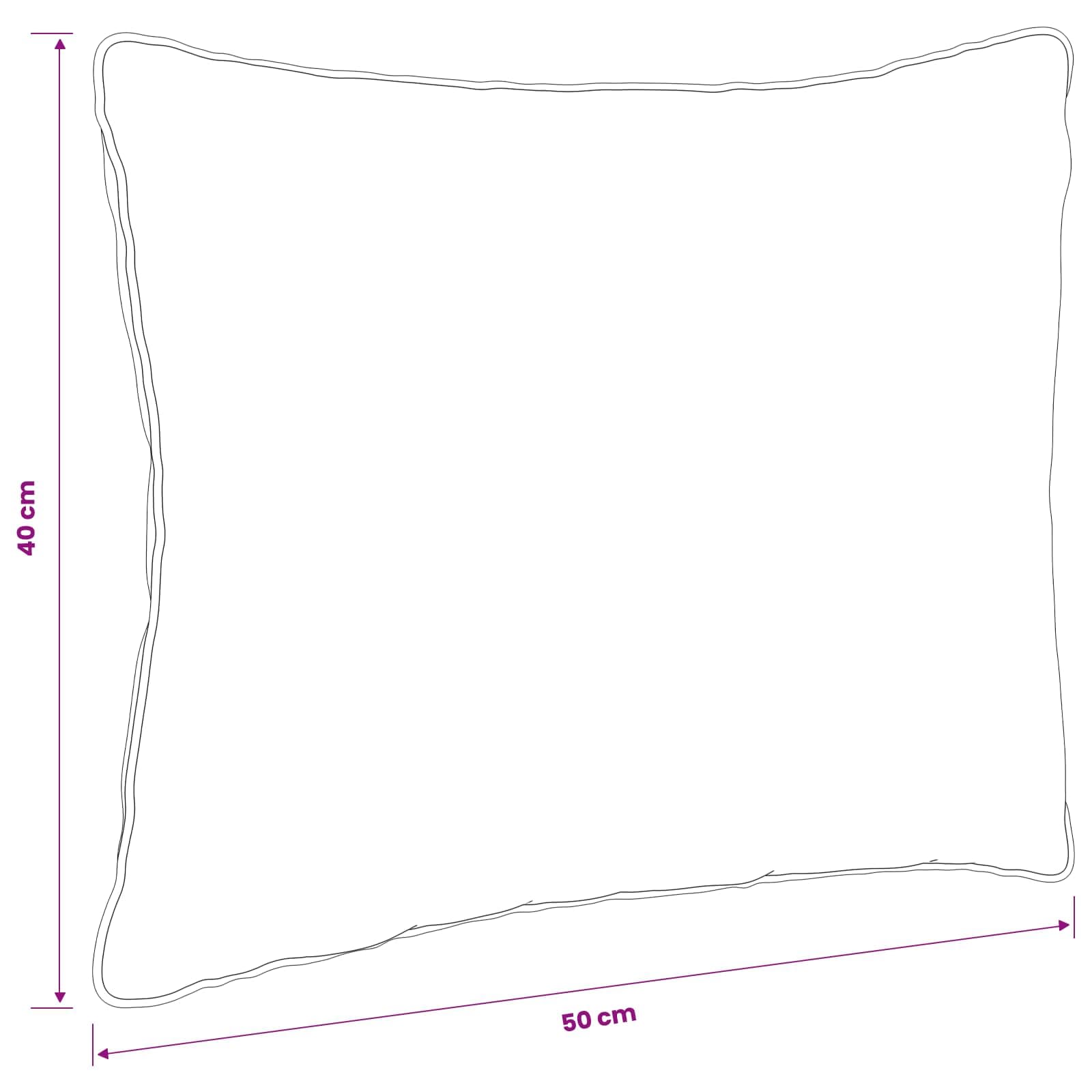 vidaXL 1-delad ryggkudde PUTTEN 100% Polyester Grå 50 x 40 x 15 cm