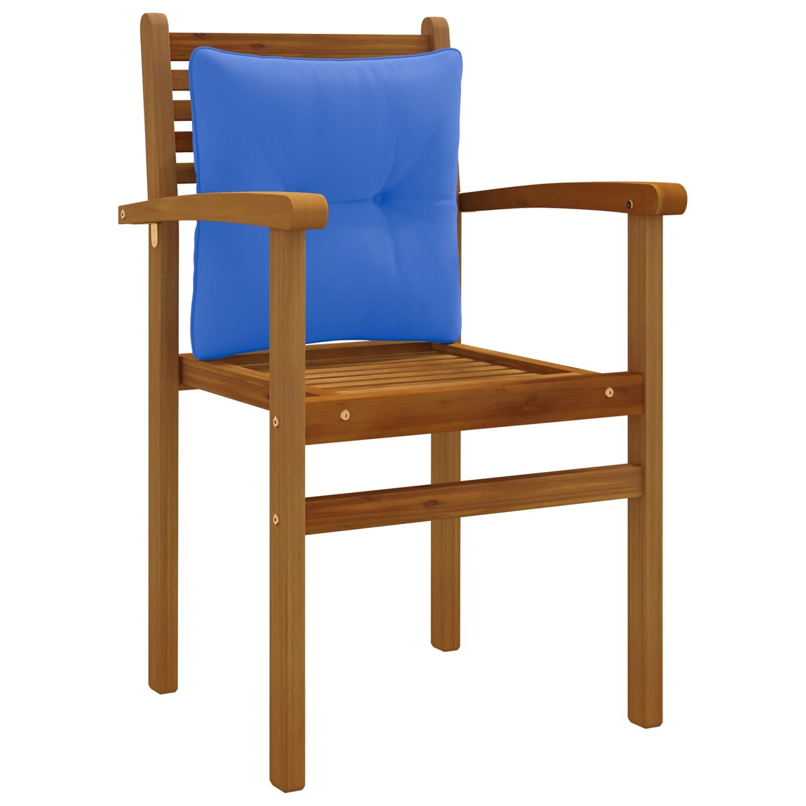 vidaXL Ryggkudde PUTTEN 100% Polyester Kungsblå 40 x 40 x 10 cm