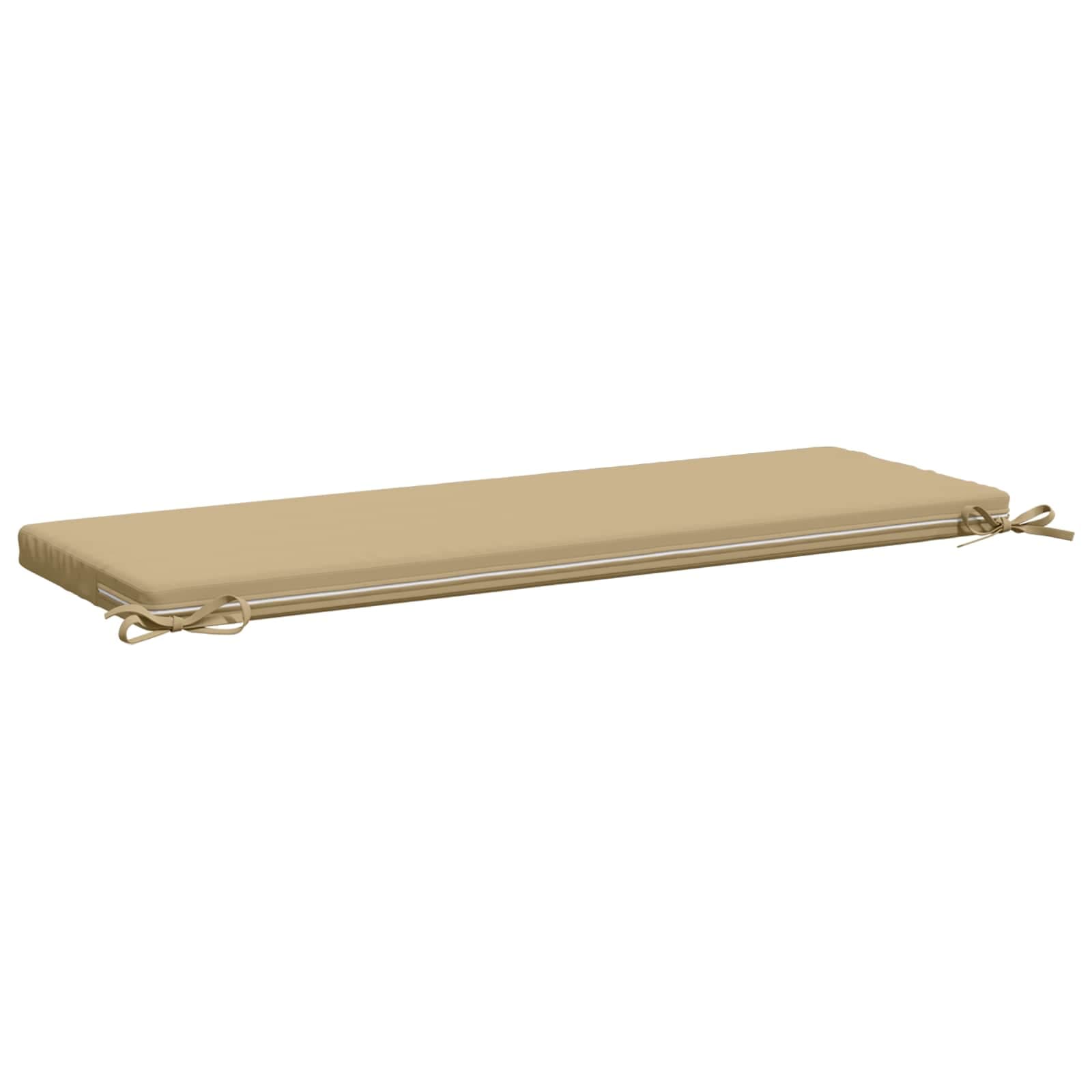 vidaXL Bänk kudde SOEST 100% Polyester Beige 120 x 40 x 5 cm