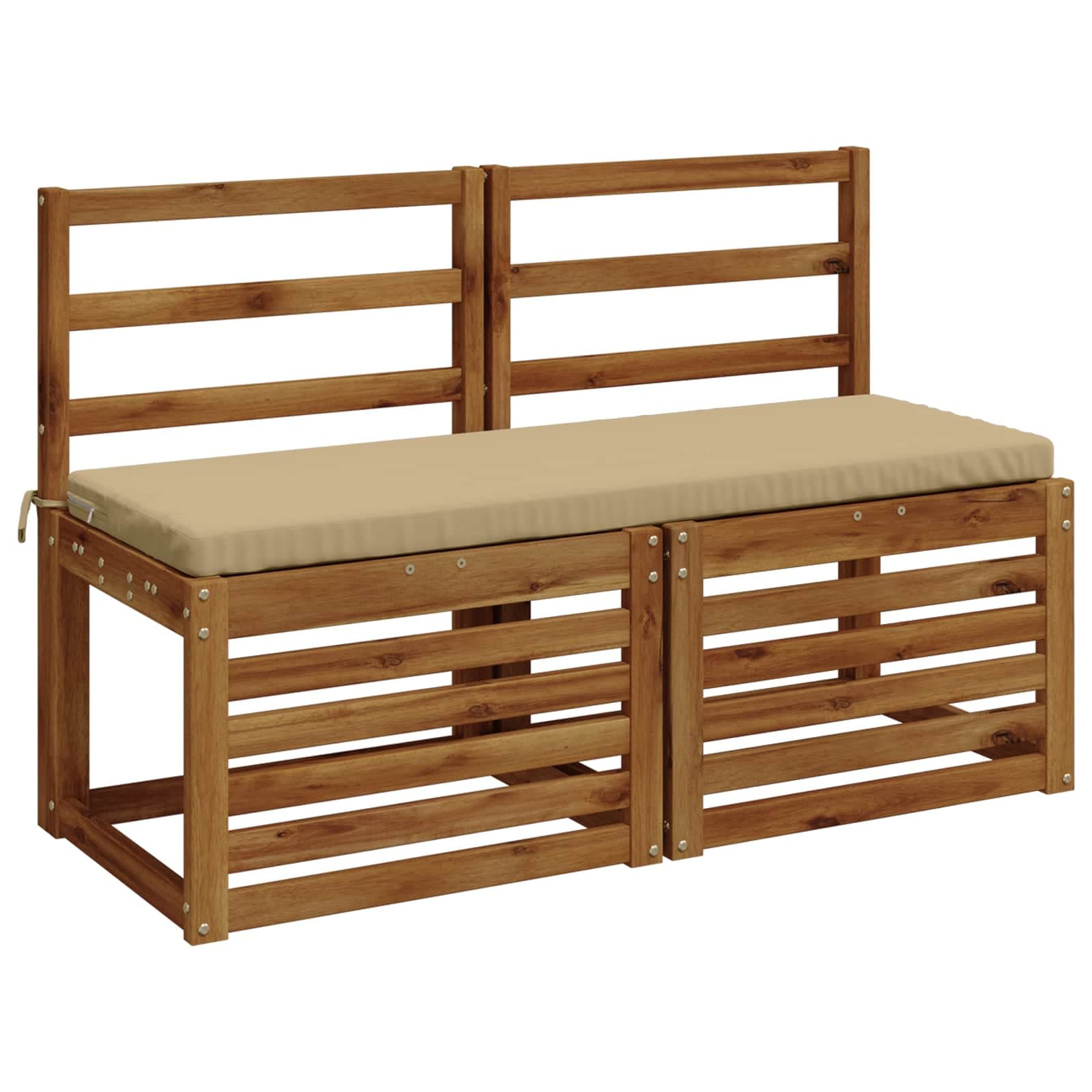 vidaXL Bänk kudde SOEST 100% Polyester Beige 120 x 40 x 5 cm