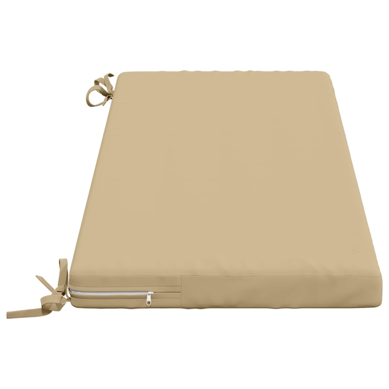 vidaXL Bänk kudde SOEST 100% Polyester Beige 120 x 40 x 5 cm