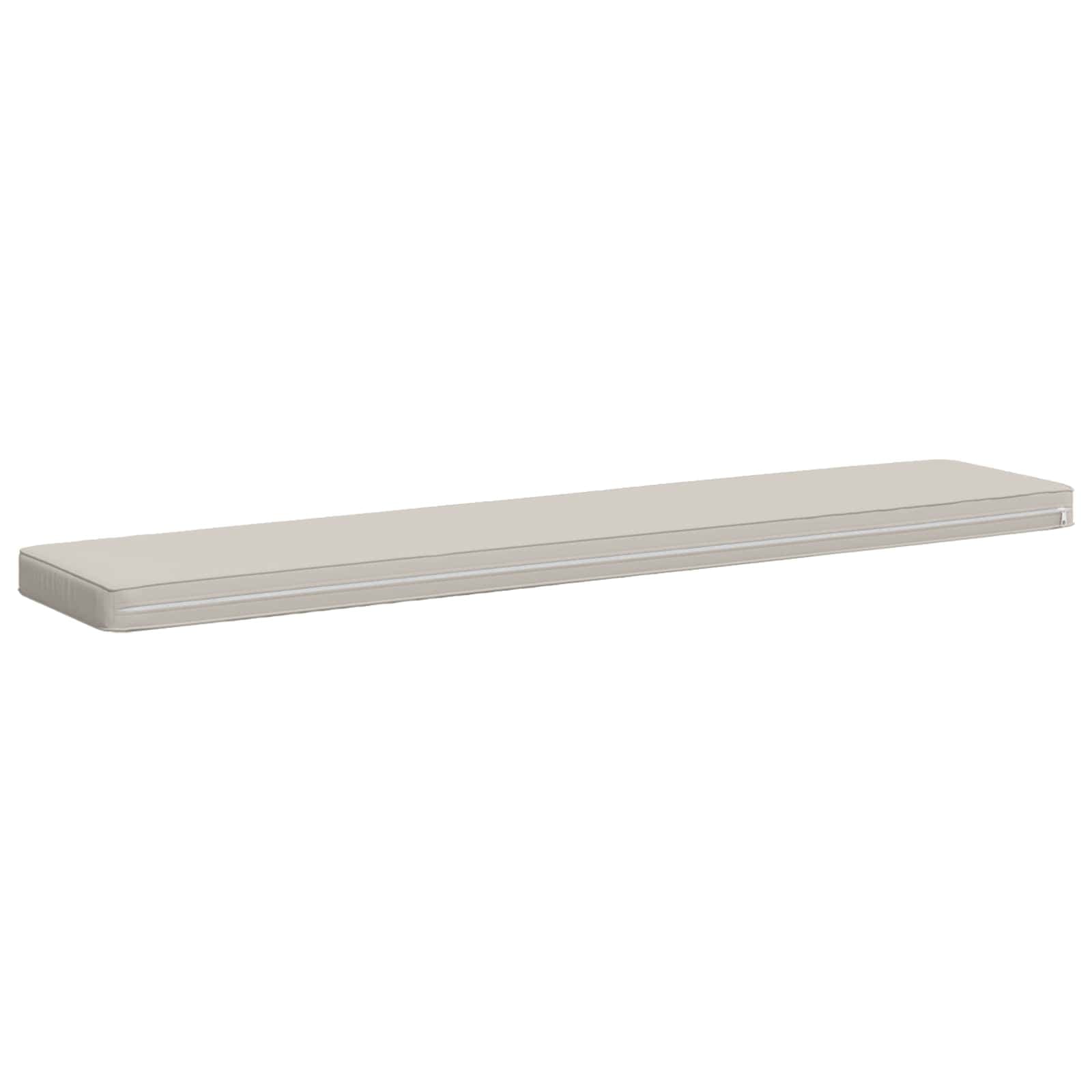 vidaXL 1-delad Bänk Kudde VUGHT 100% Polyester Vit 140 x 30 x 5 cm
