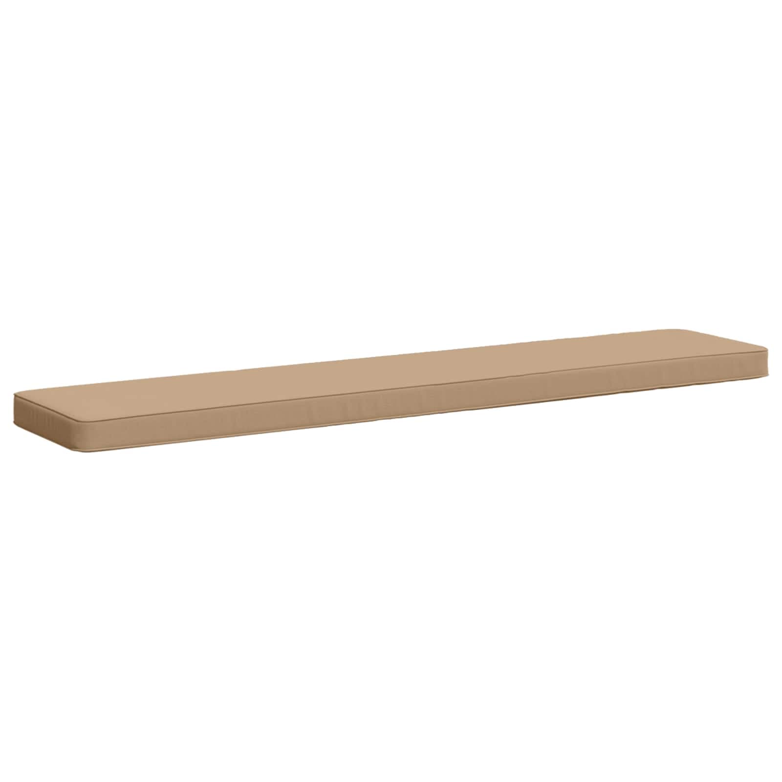 vidaXL 1-delad Bänk Kudde VUGHT 100% Polyester Sand 150 x 30 x 5 cm
