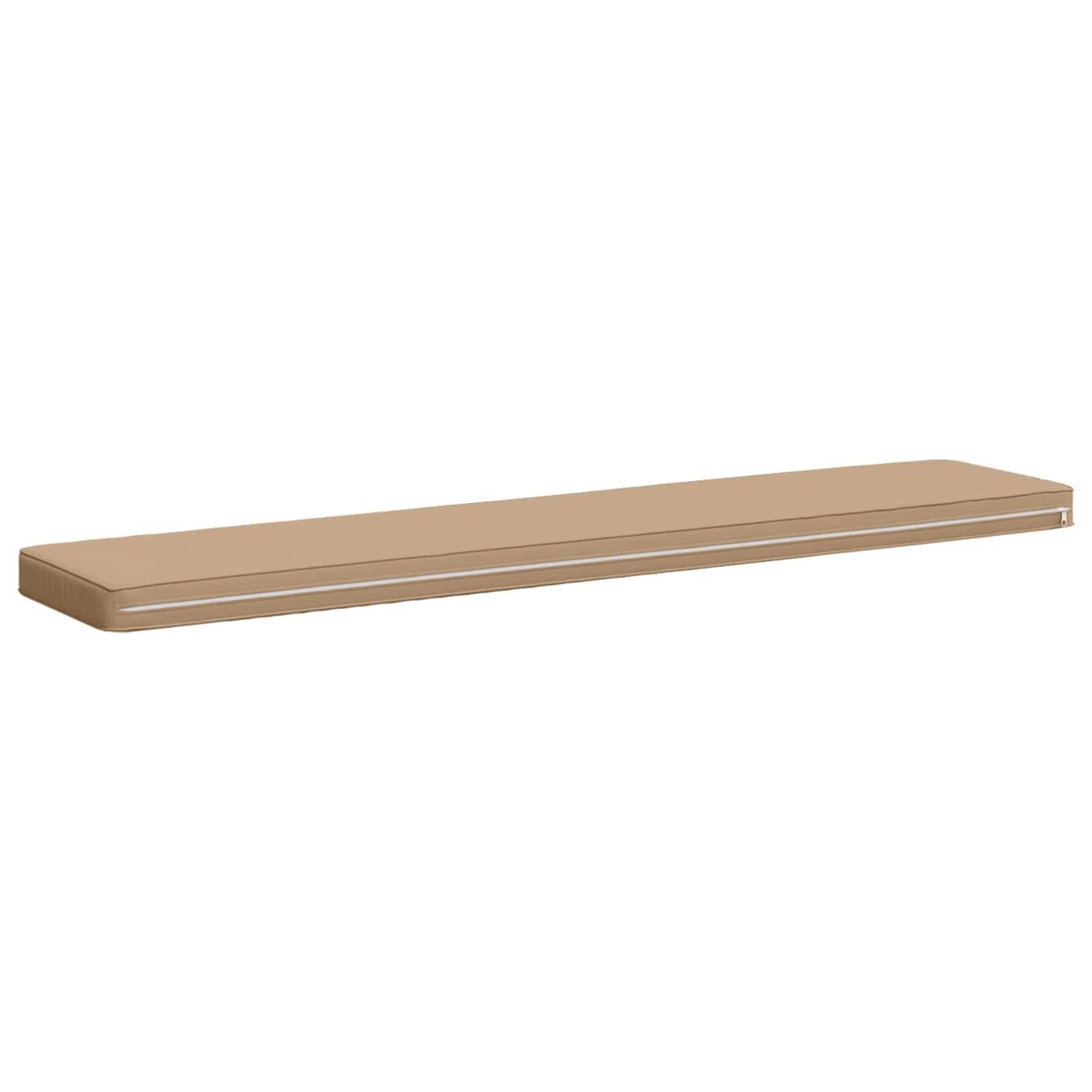 vidaXL 1-delad Bänk Kudde VUGHT 100% Polyester Sand 150 x 30 x 5 cm