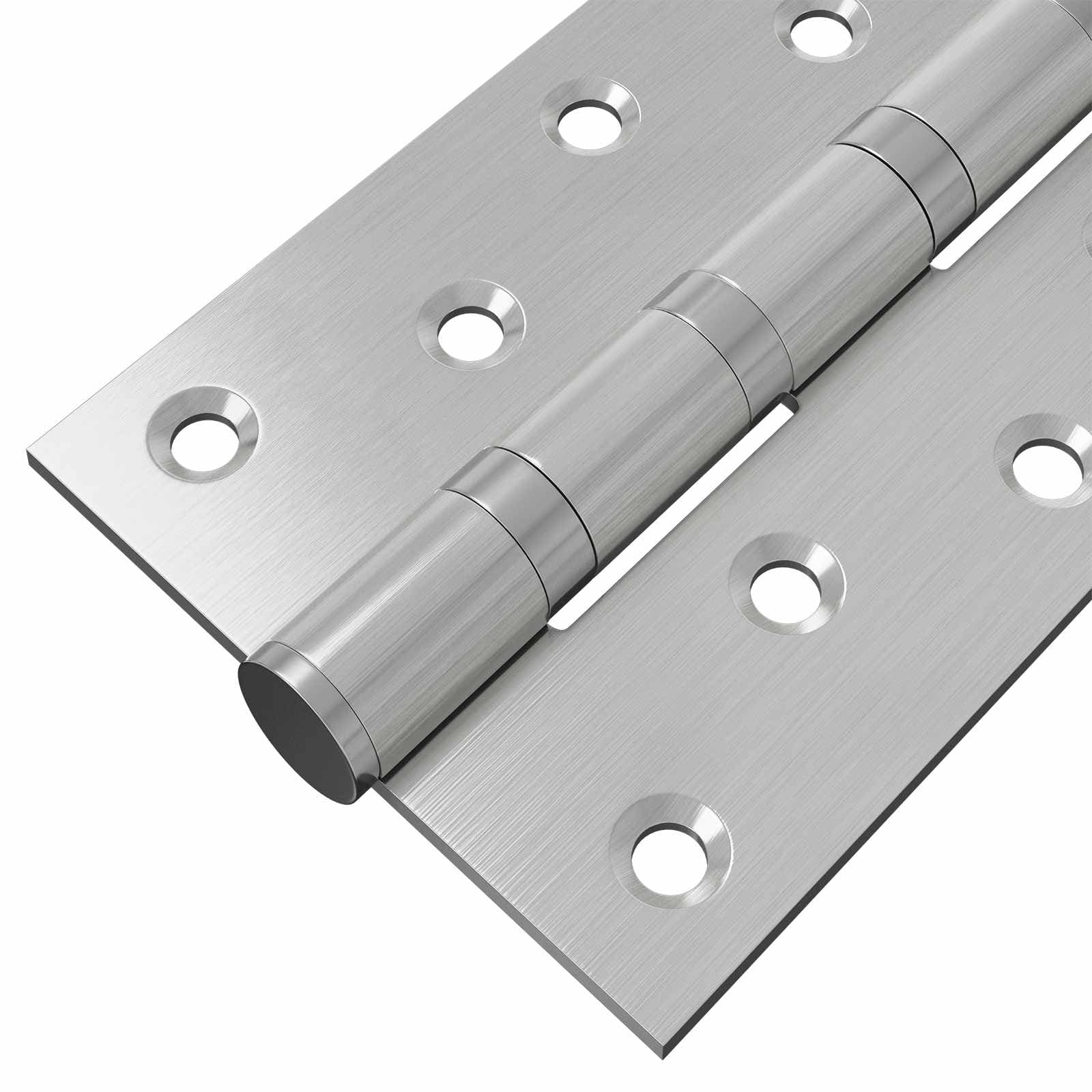vidaXL Gångjärn 4 st 125 x 75 x 13 mm Silver Stål