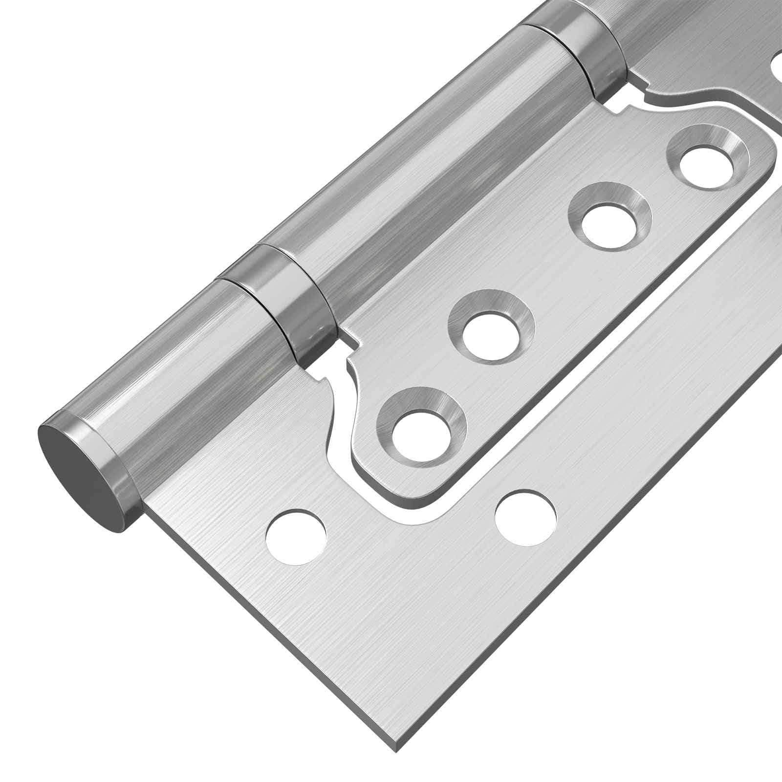 vidaXL Gångjärn 4 st 100 x 75 x 13 mm Silver Stål
