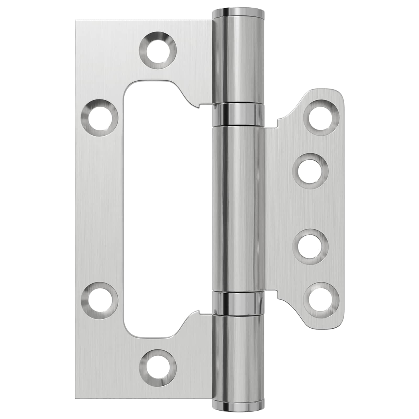 vidaXL Gångjärn 4 st 100 x 75 x 13 mm Silver Stål