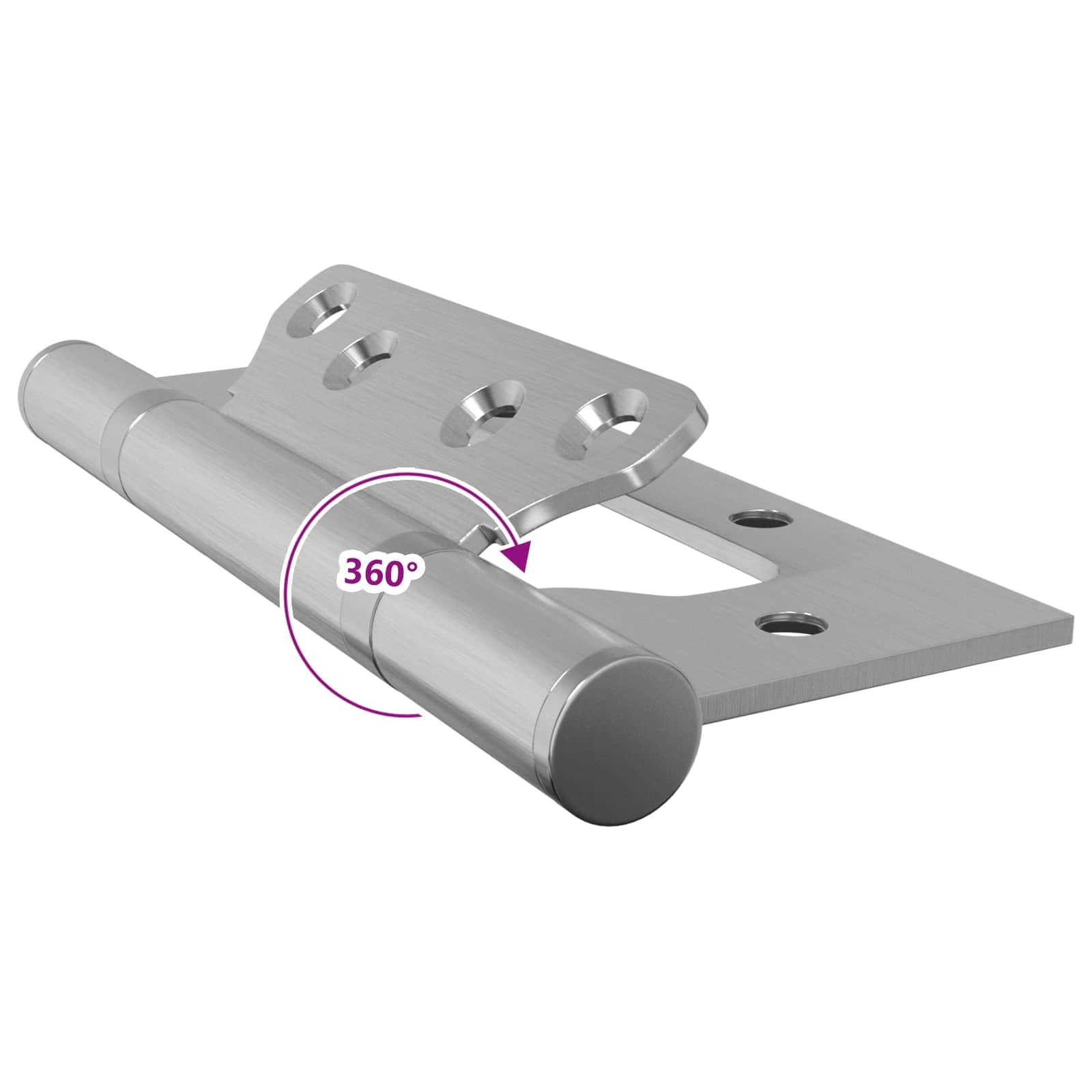 vidaXL Gångjärn 4 st 125 x 78 x 13 mm Silver Stål