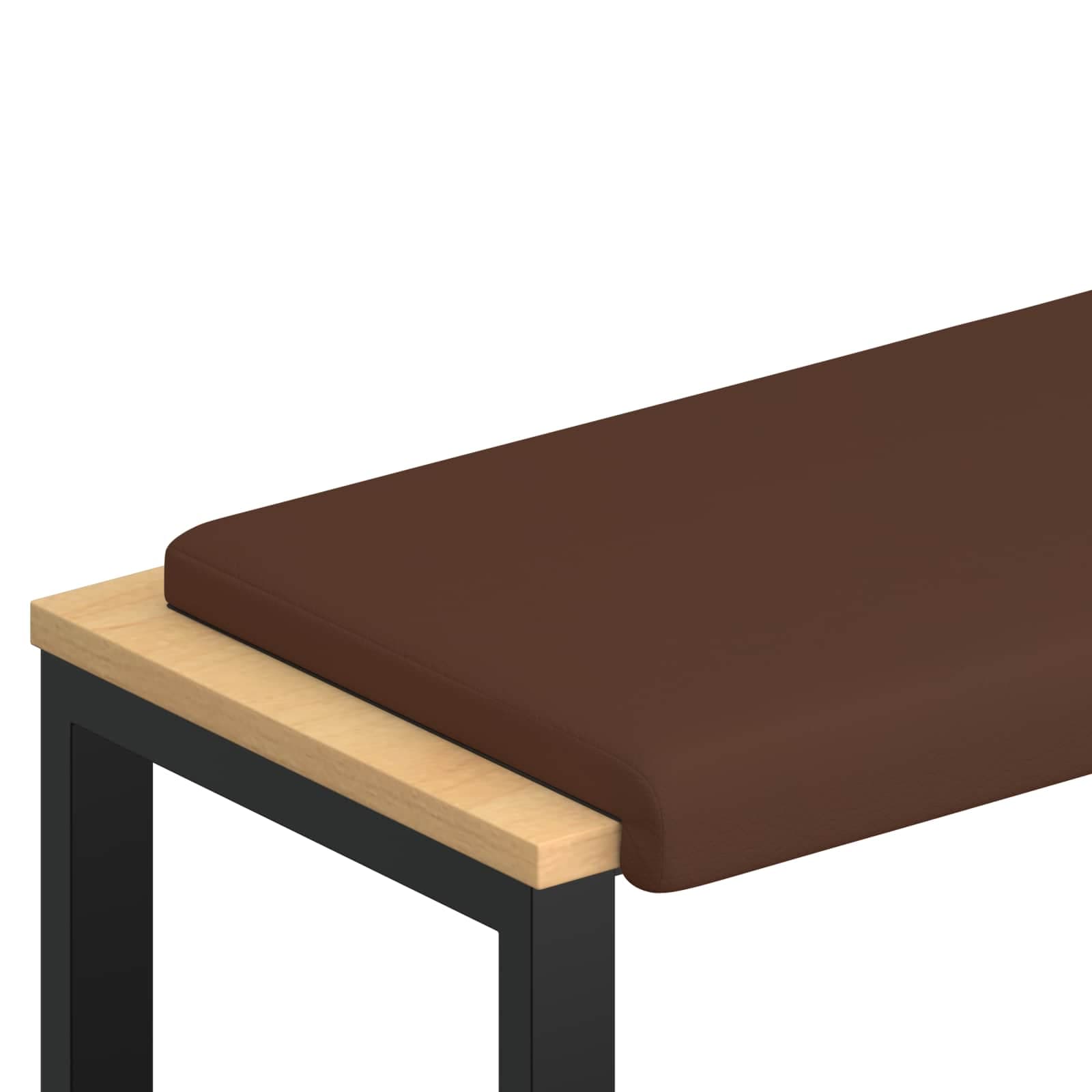 vidaXL Bänk kudde Konstläder Brun Djup 35 cm