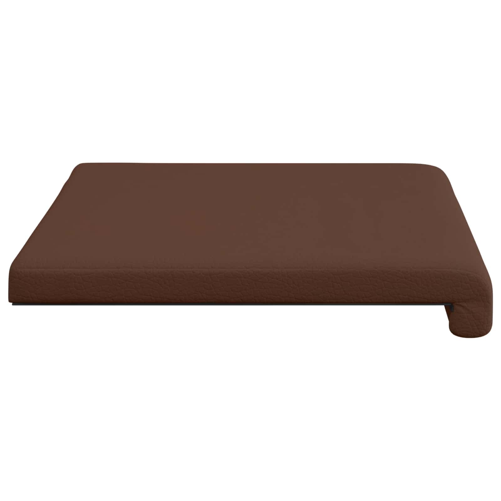 vidaXL Bänk kudde Konstläder Brun Djup 35 cm