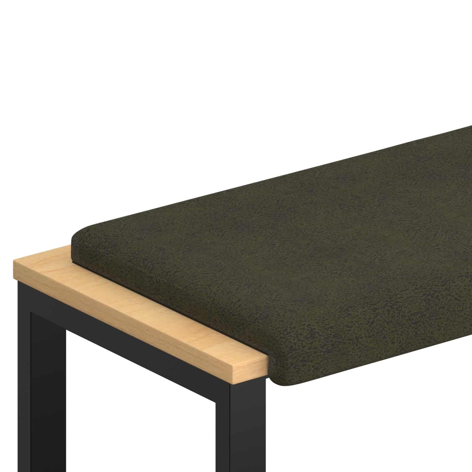 vidaXL Bänk kudde Faux mockatyg Armégrön Djup 35 cm