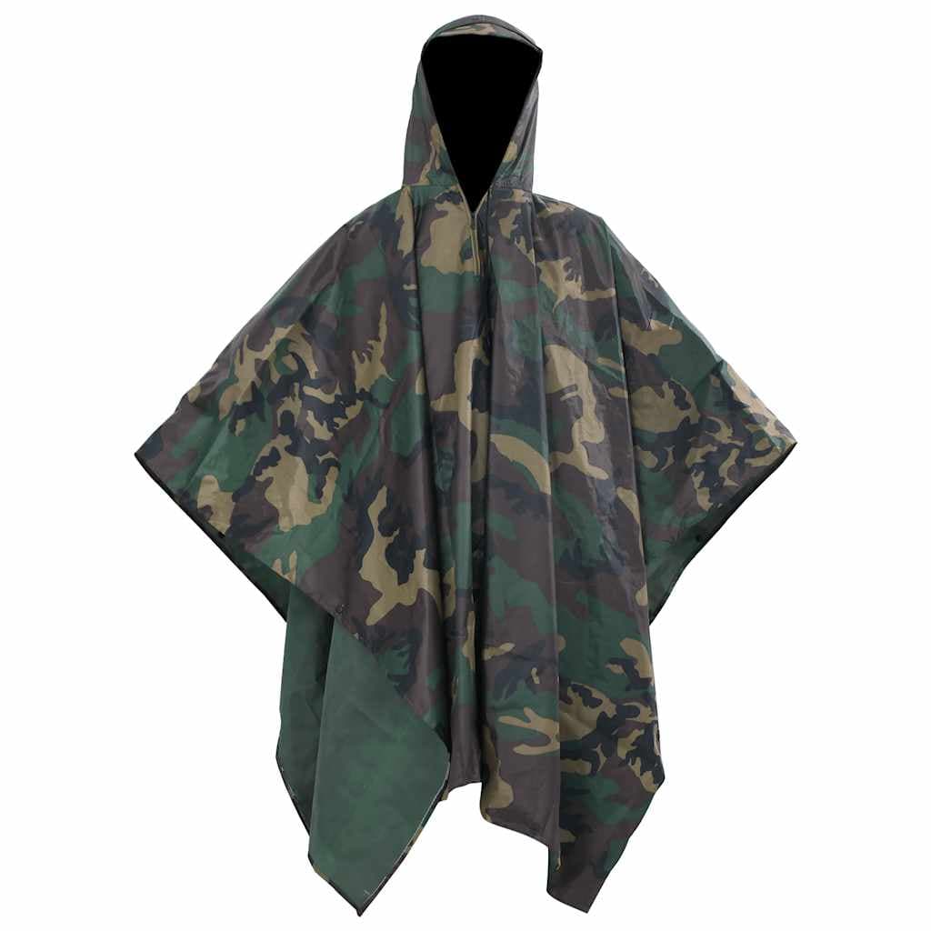 vidaXL Regnponcho i kamouflage