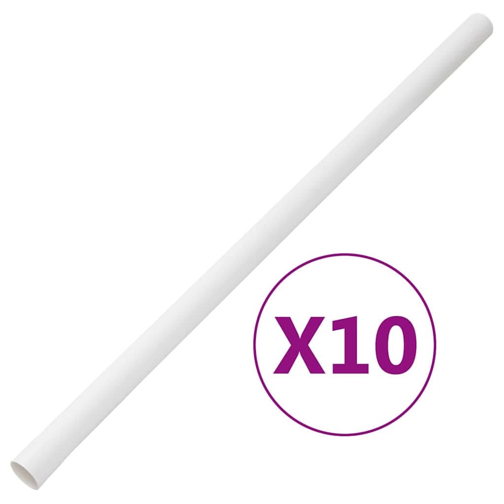 vidaXL Kabelkanal med klämmor Ø32 mm 10 m PVC
