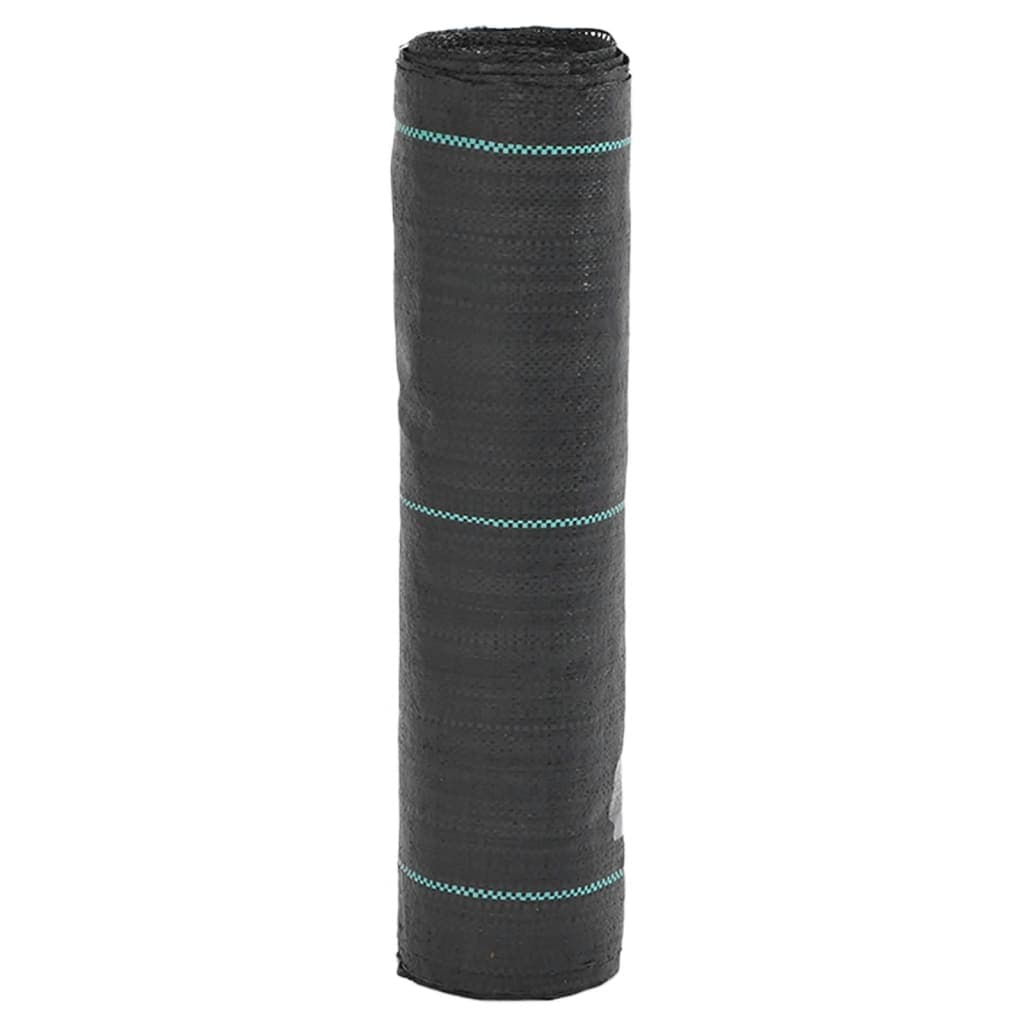 vidaXL Ogräsmembran svart 0,5x50 m PP