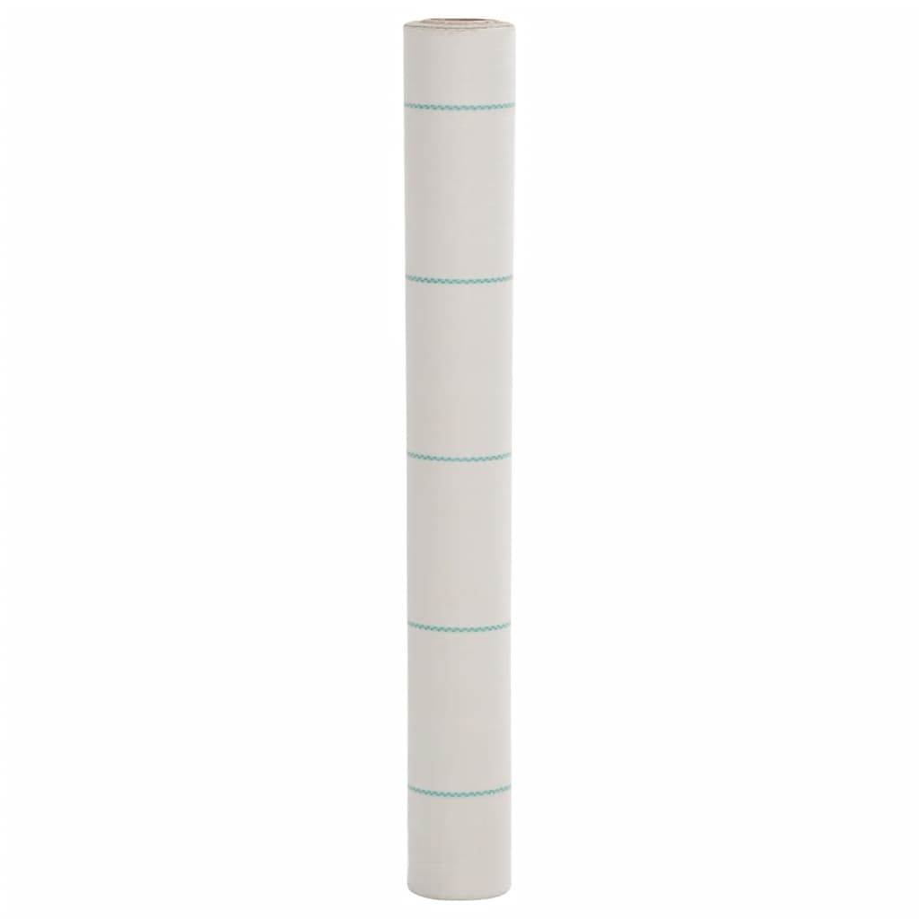 vidaXL Ogräsmatta vit 1x10 m PP