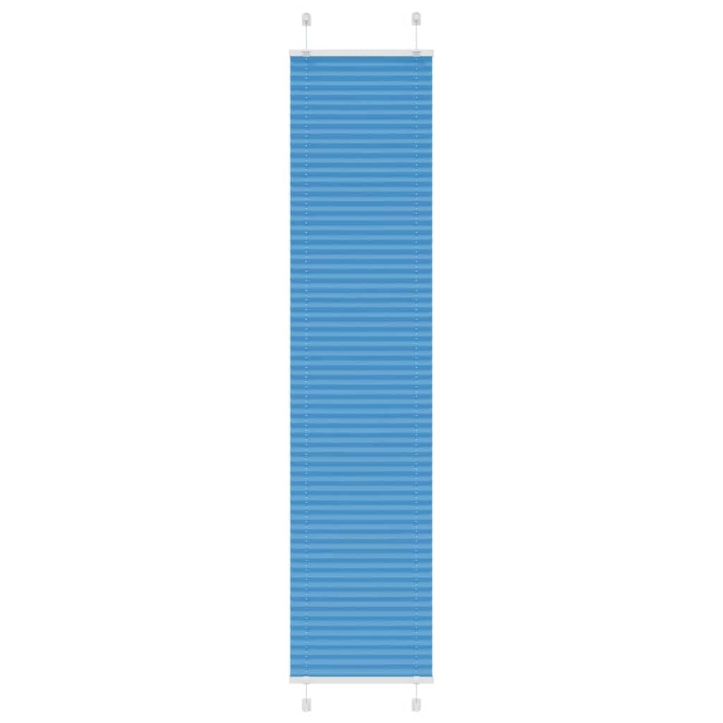 vidaXL Plisserad persienn blå 40x200cm tyg bredd 39,4cm polyester